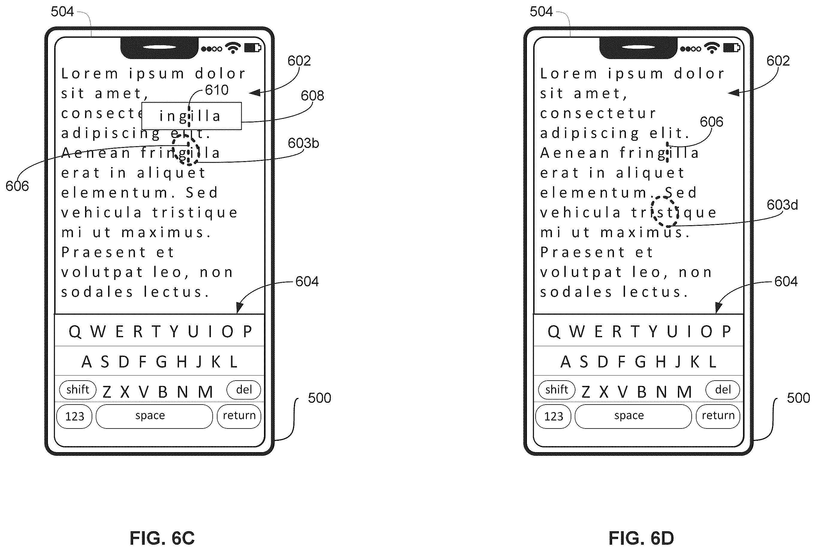 Patent US12504860 Figure 16 – User interfaces for controlling an insertion marker