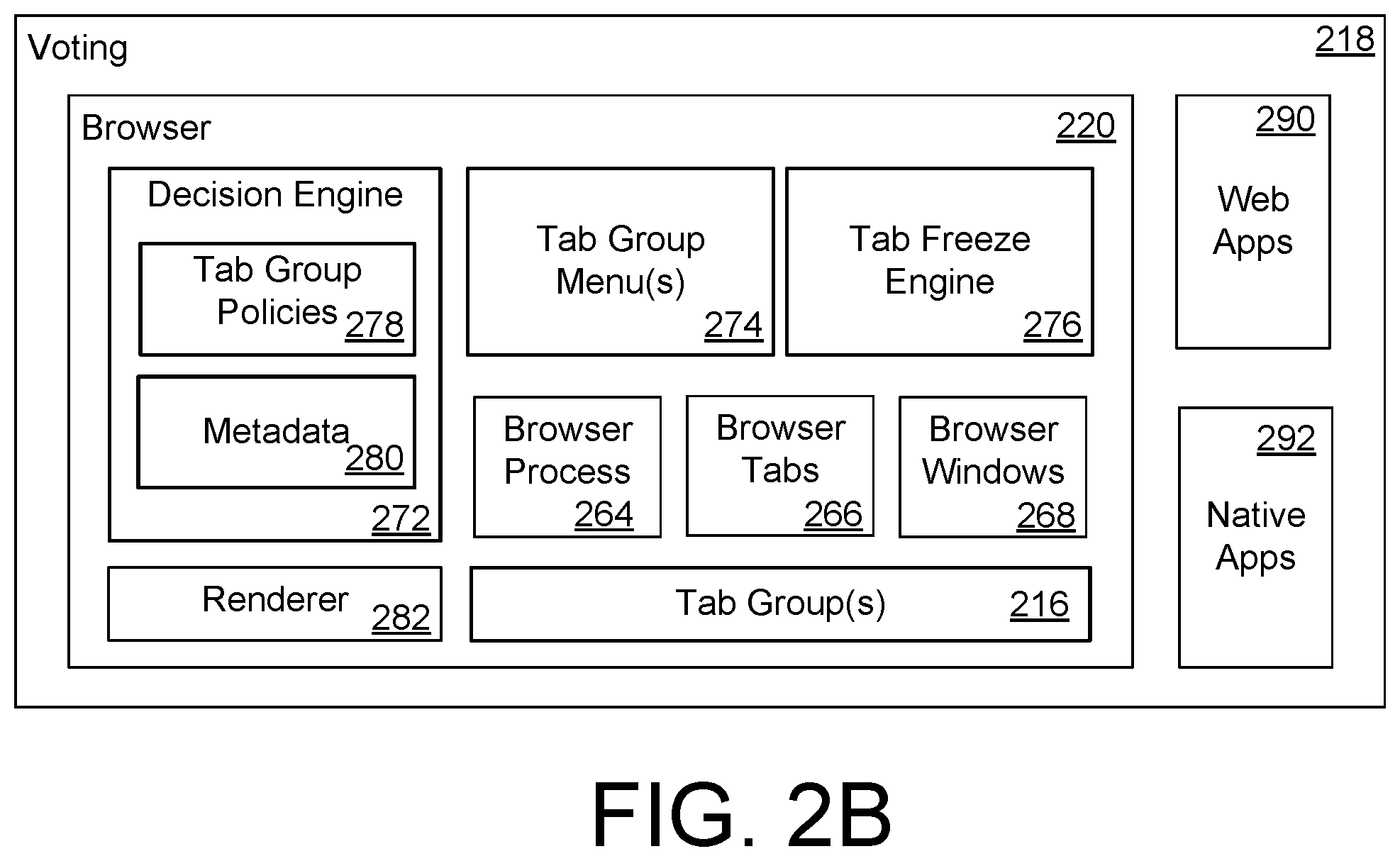 Patent US12504862 Figure 3 – Browser tab management