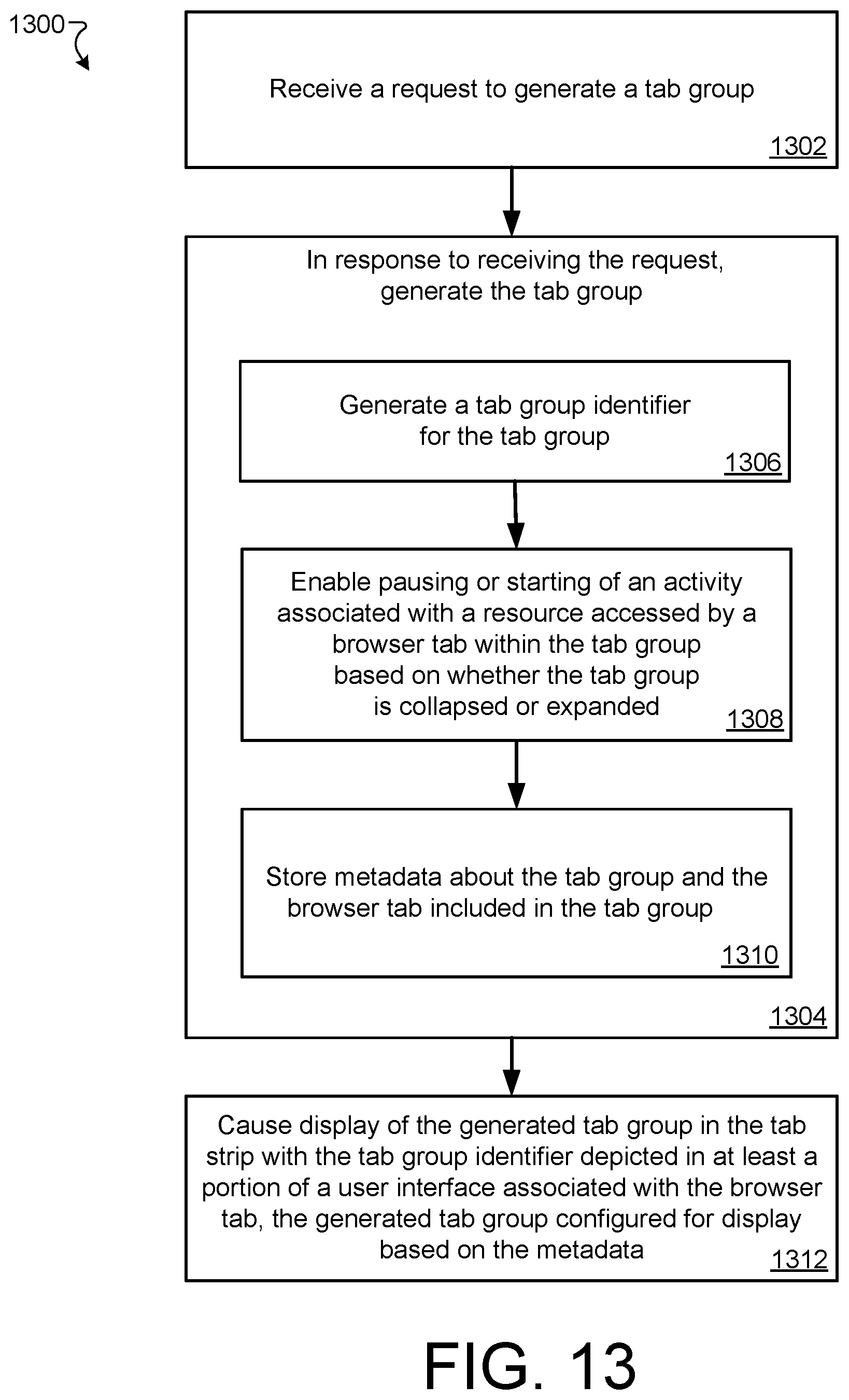 Patent US12504862 Figure 18 – Browser tab management