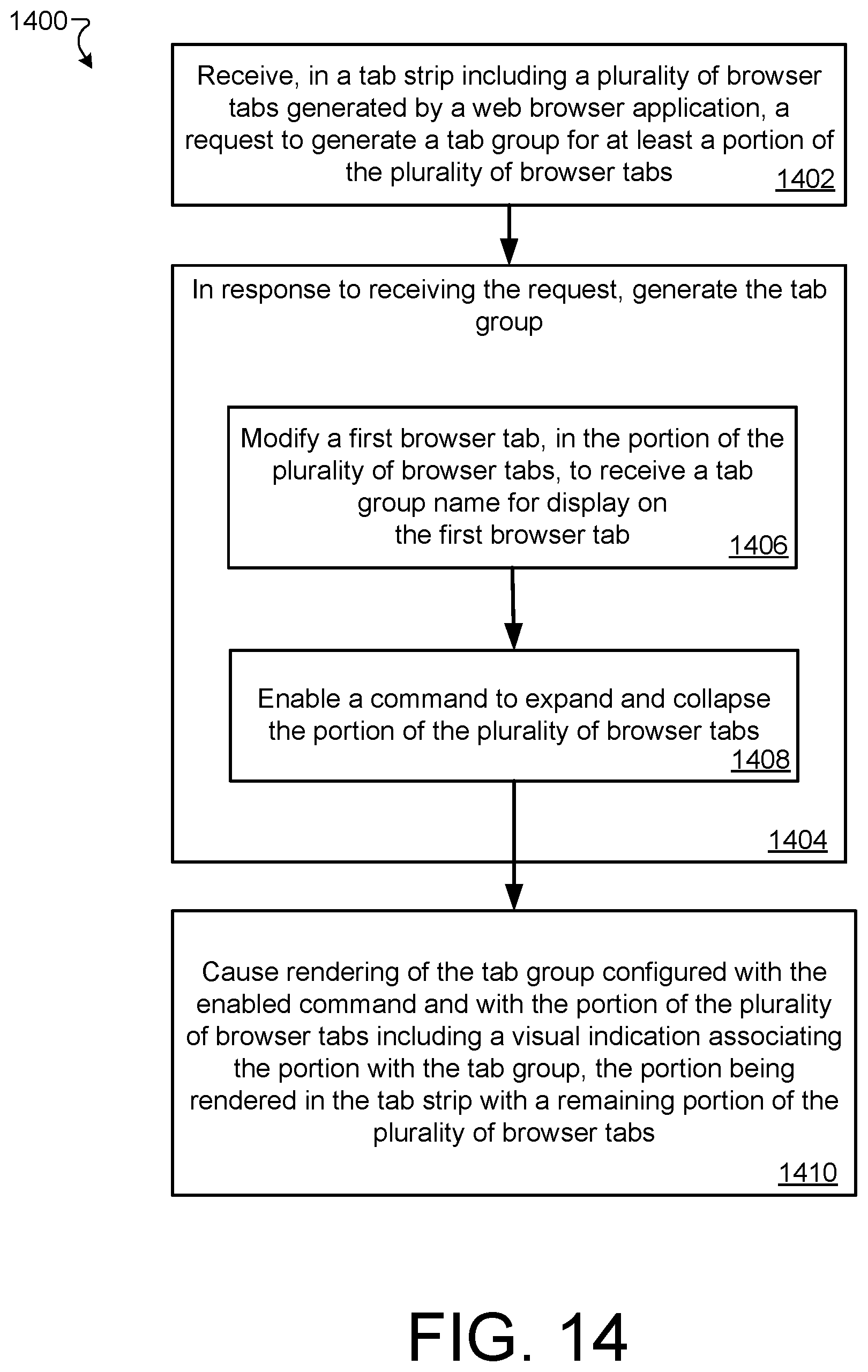 Patent US12504862 Figure 19 – Browser tab management