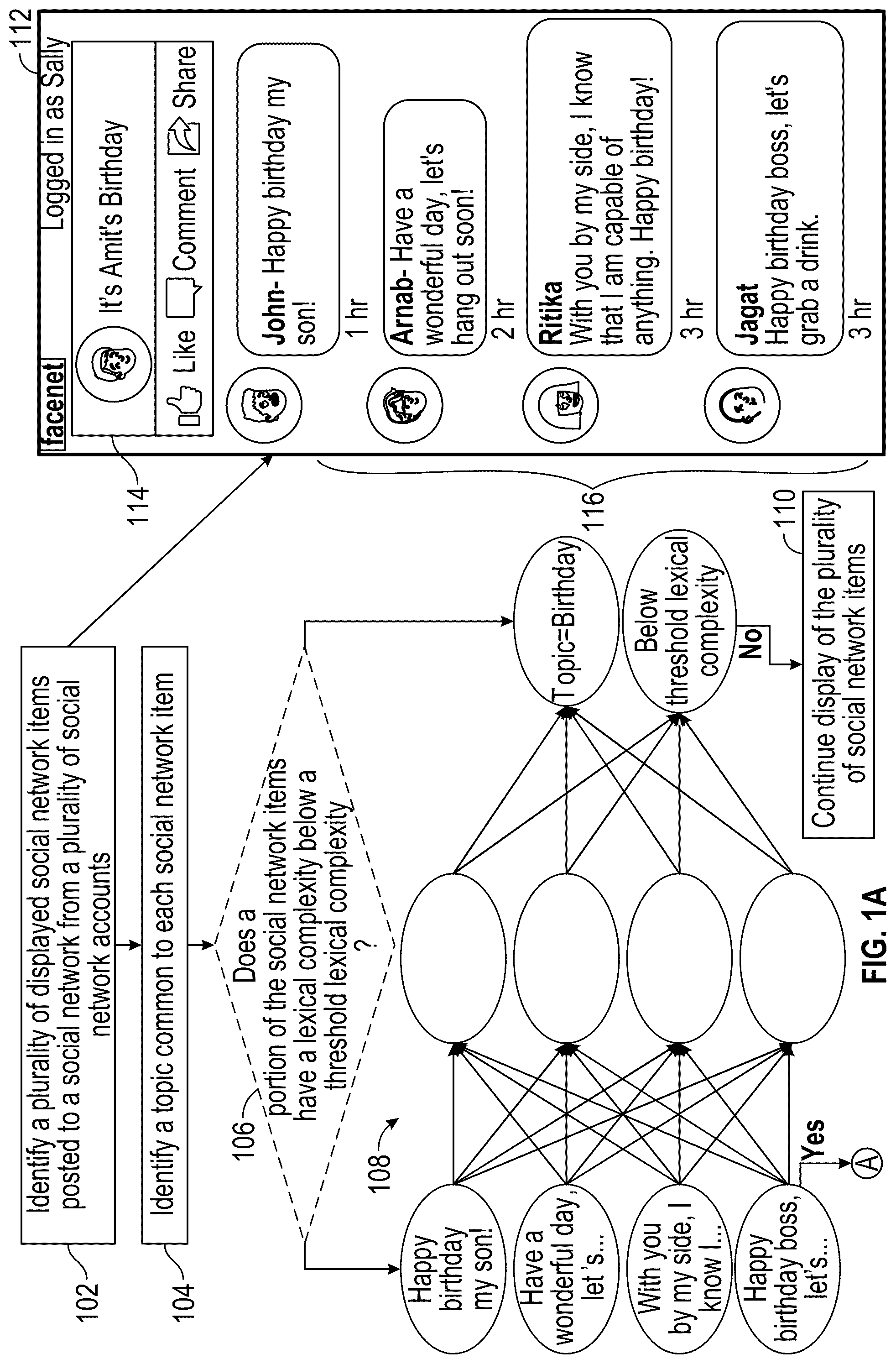 Patent US12504865 Figure 1 – Systems and methods for generating an avatar collage based on social network items