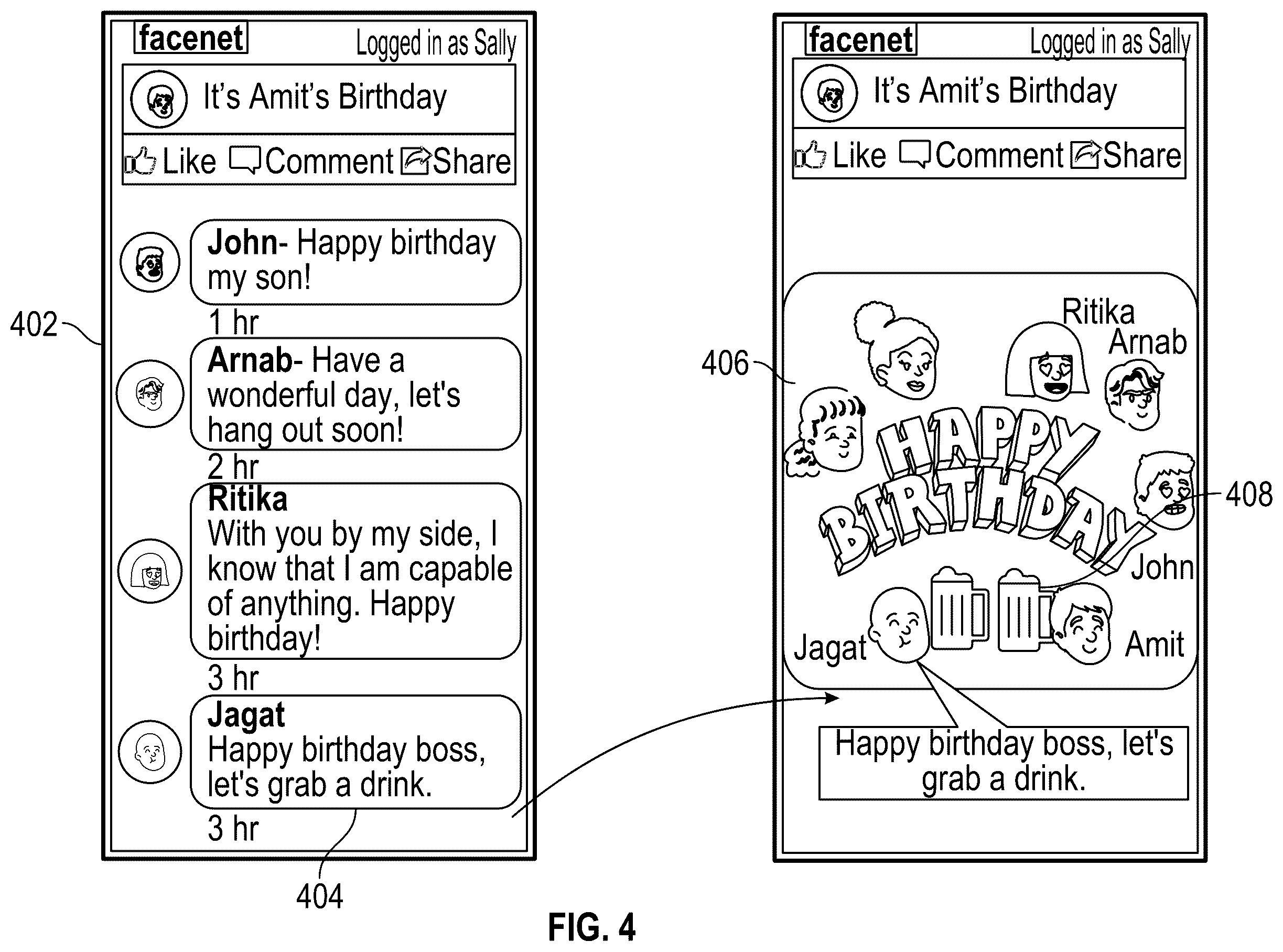 Patent US12504865 Figure 6 – Systems and methods for generating an avatar collage based on social network items