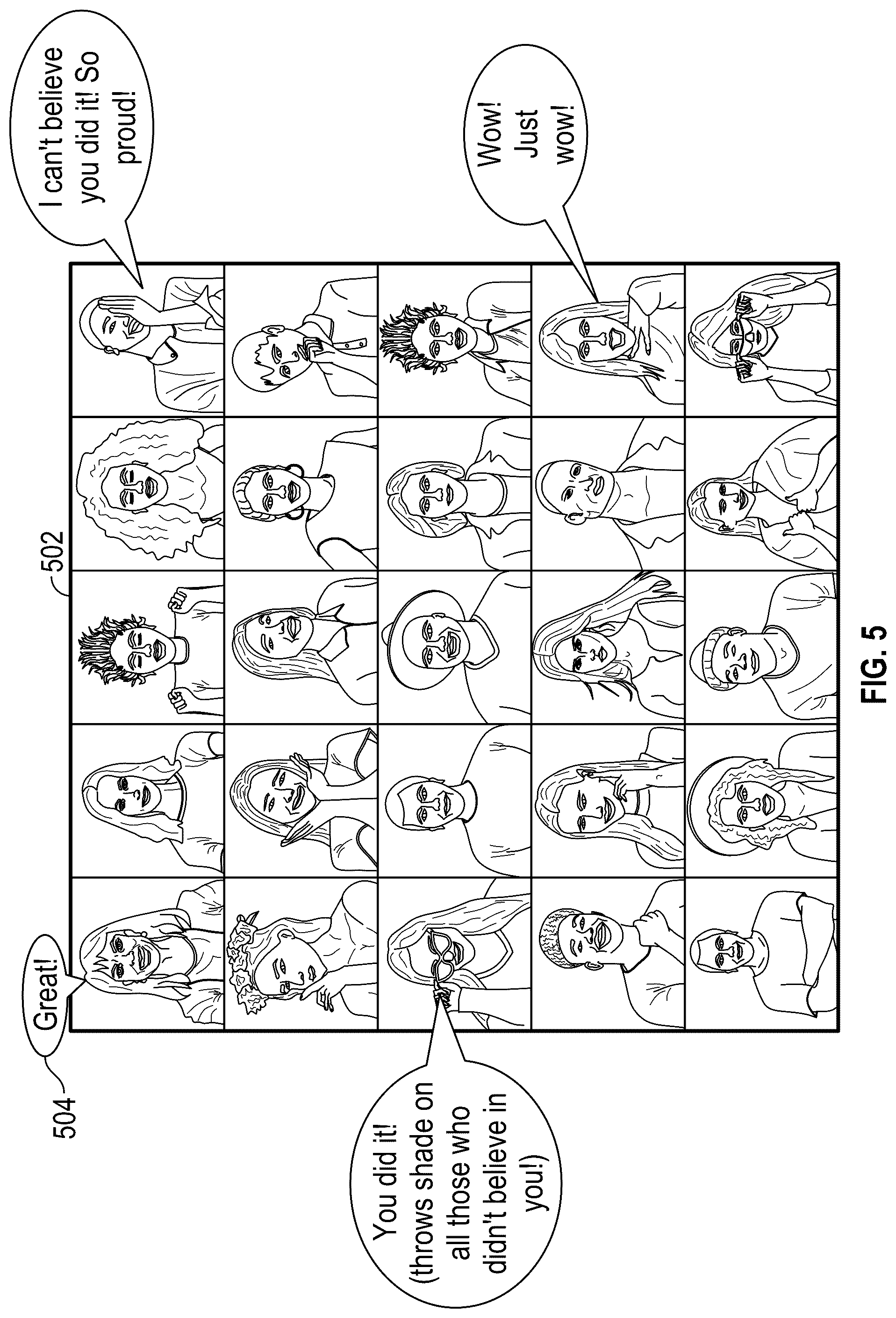 Patent US12504865 Figure 7 – Systems and methods for generating an avatar collage based on social network items
