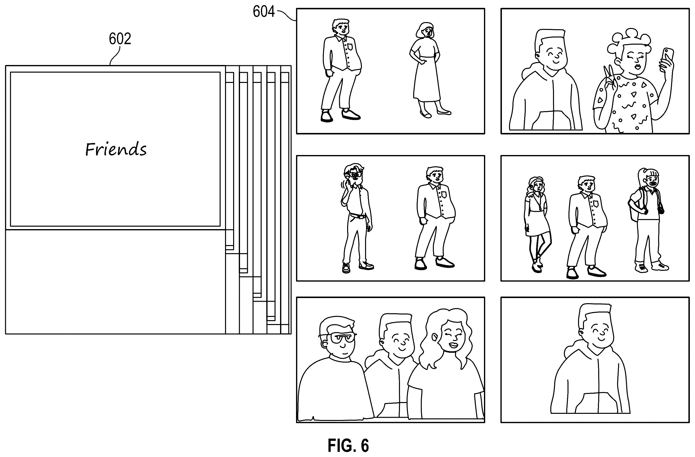 Patent US12504865 Figure 8 – Systems and methods for generating an avatar collage based on social network items