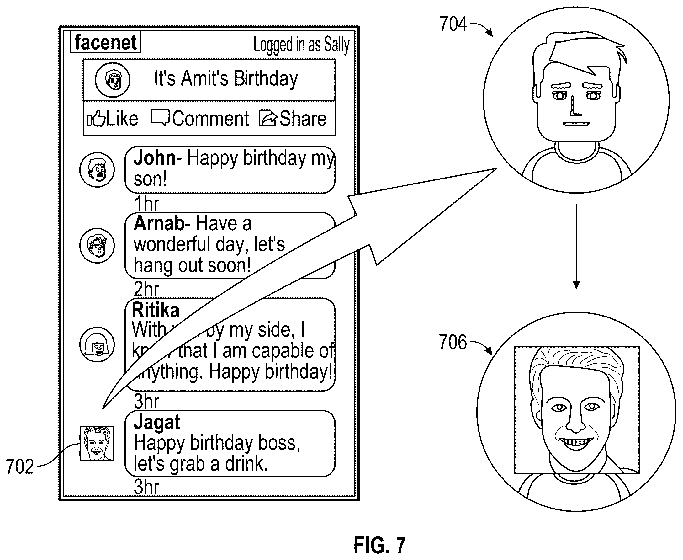 Patent US12504865 Figure 9 – Systems and methods for generating an avatar collage based on social network items