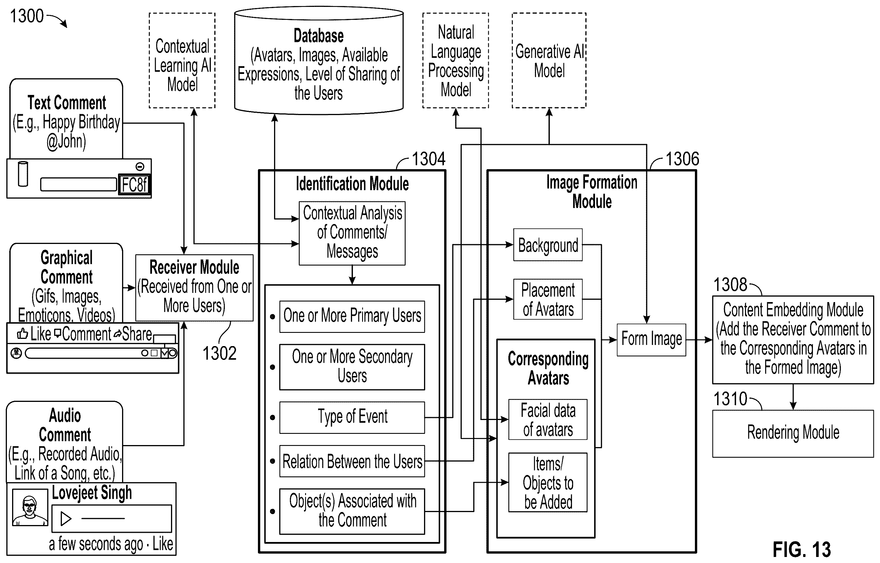 Patent US12504865 Figure 15 – Systems and methods for generating an avatar collage based on social network items