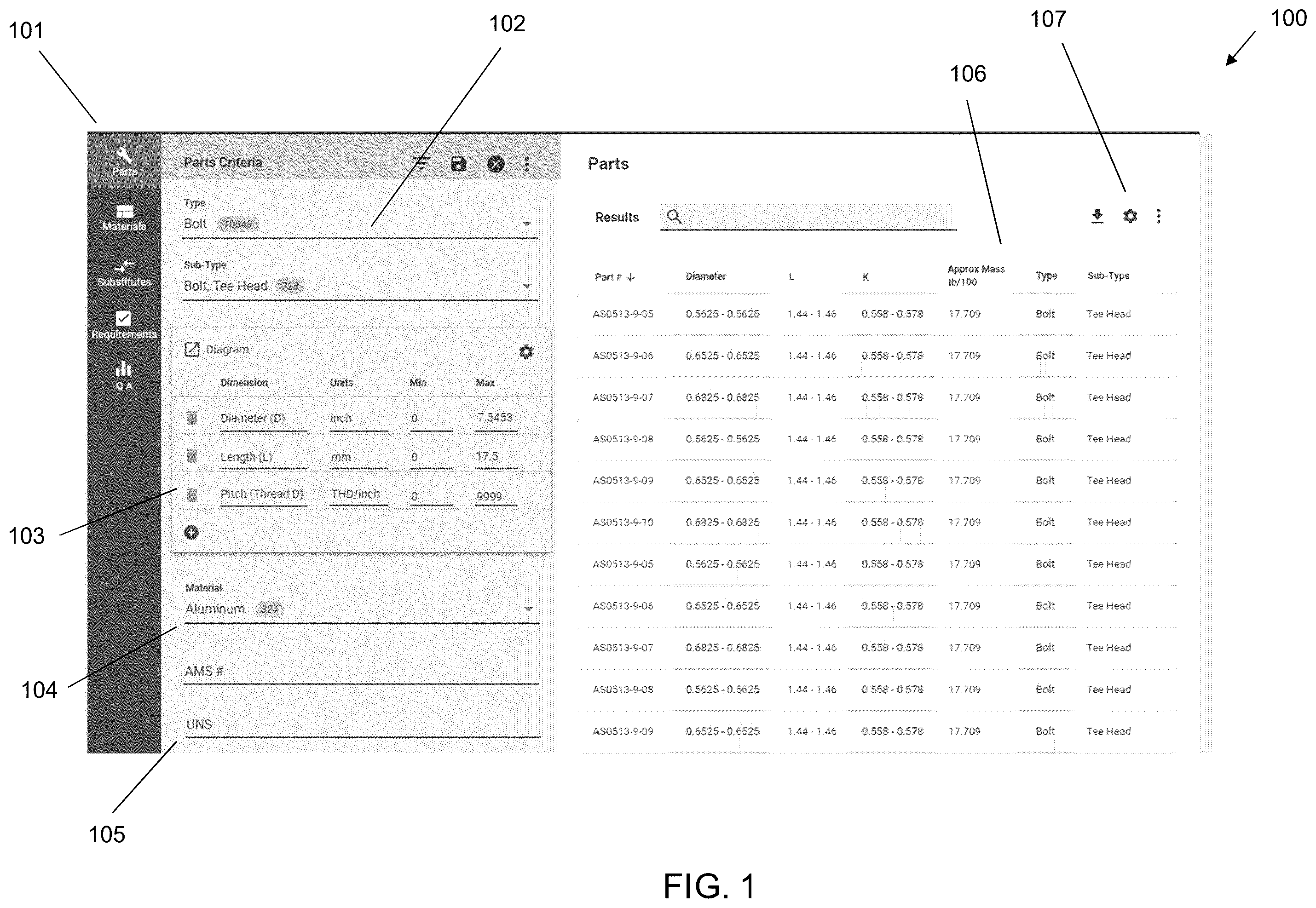 Patent US12504868 Figure 1 – User interface functionality for digital standards