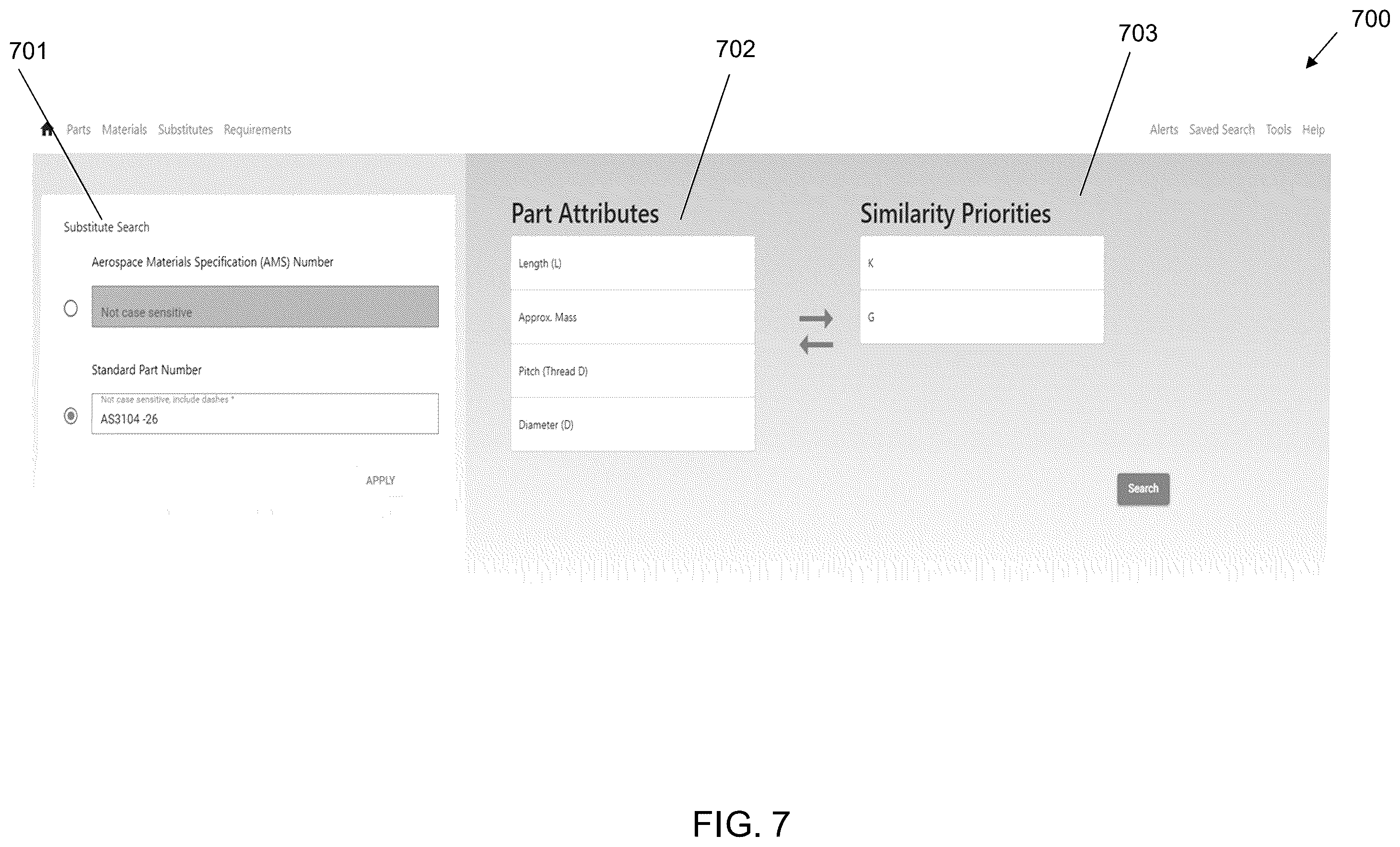 Patent US12504868 Figure 7 – User interface functionality for digital standards