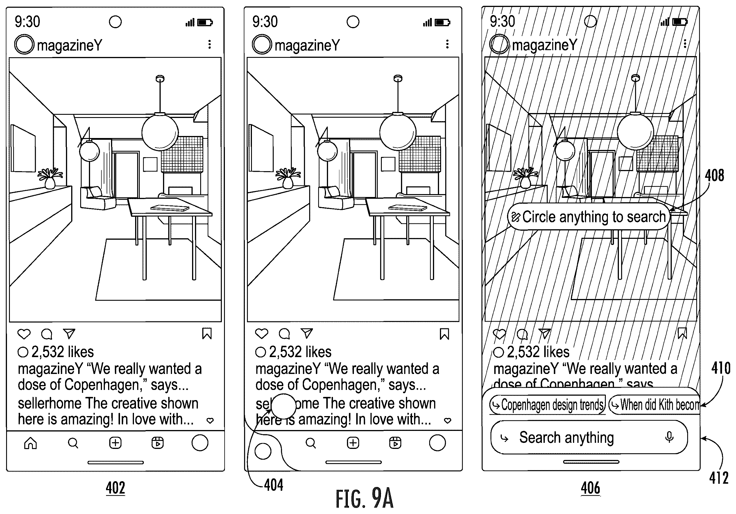Patent US12504875 Figure 13 – Content selection and action determination based on a gesture input