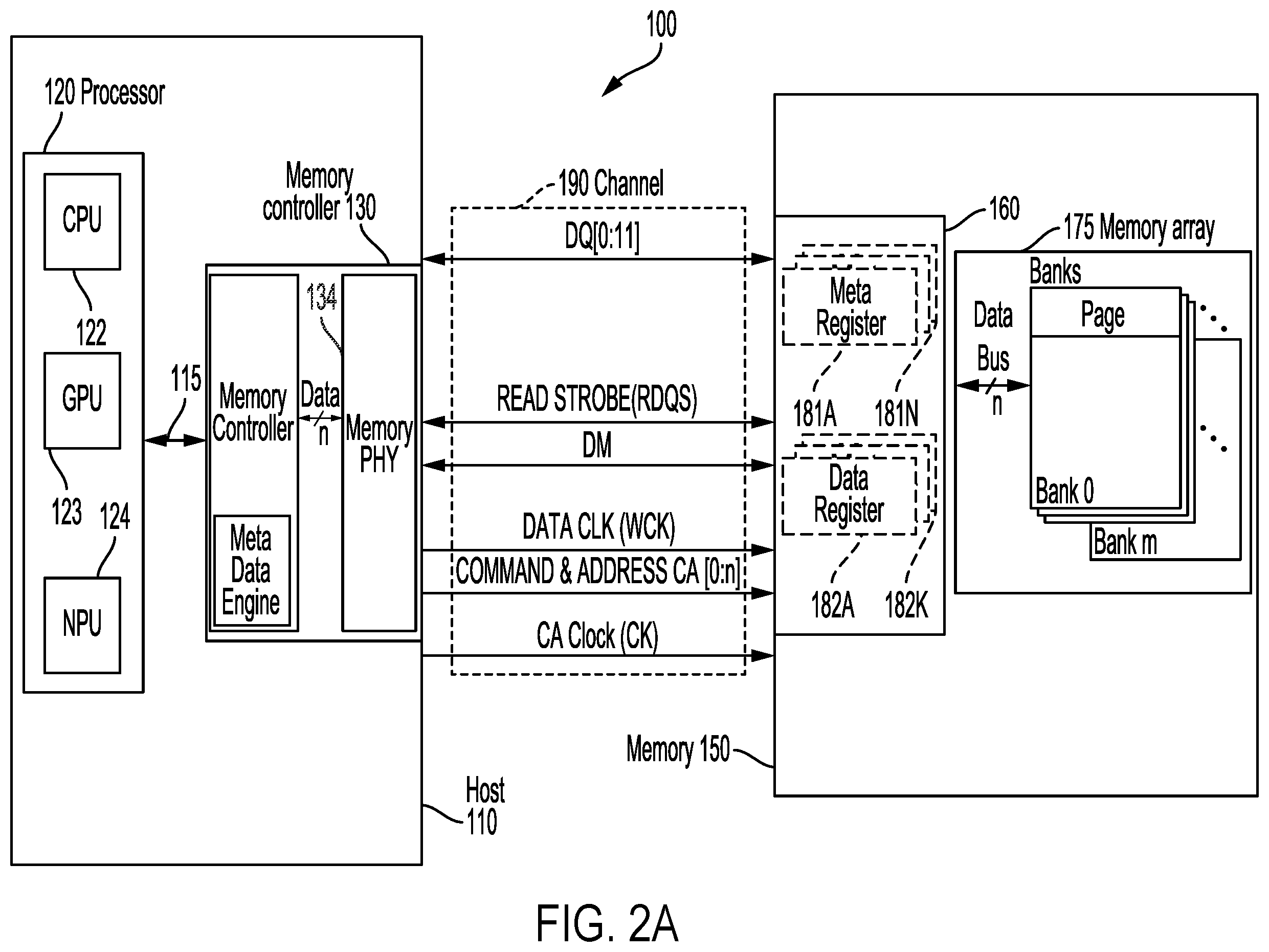 Patent US12504876 Figure 2 – Flexible metadata regions for a memory device