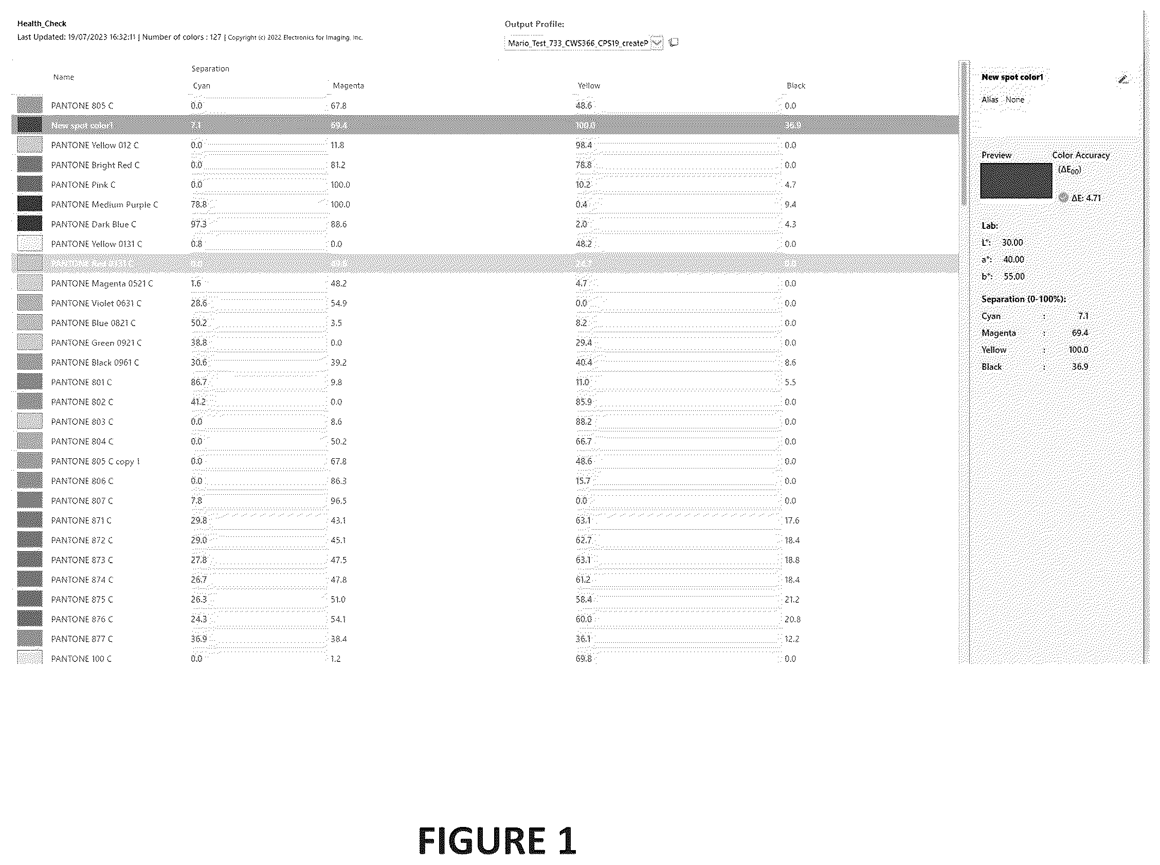 Patent US12504931 Figure 1 – Controlling and visualizing color reproduction accuracy
