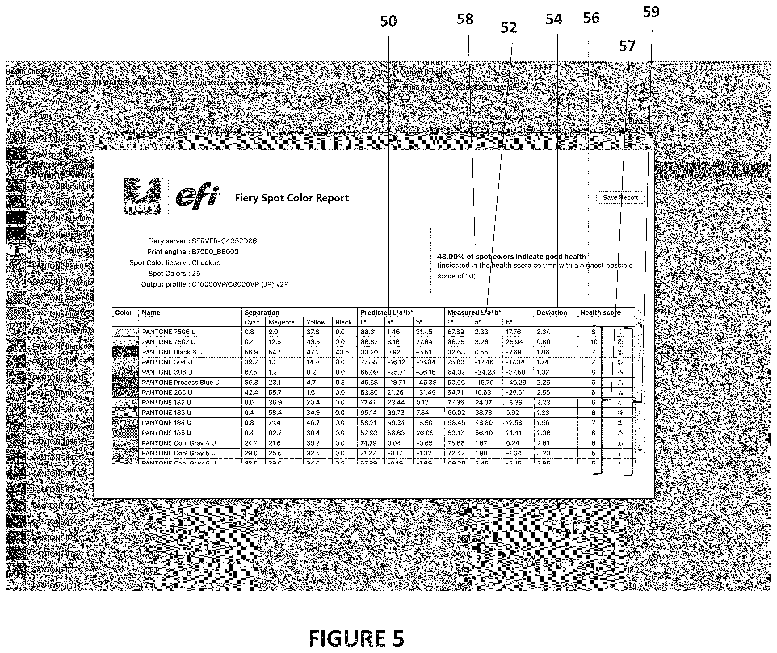Patent US12504931 Figure 5 – Controlling and visualizing color reproduction accuracy