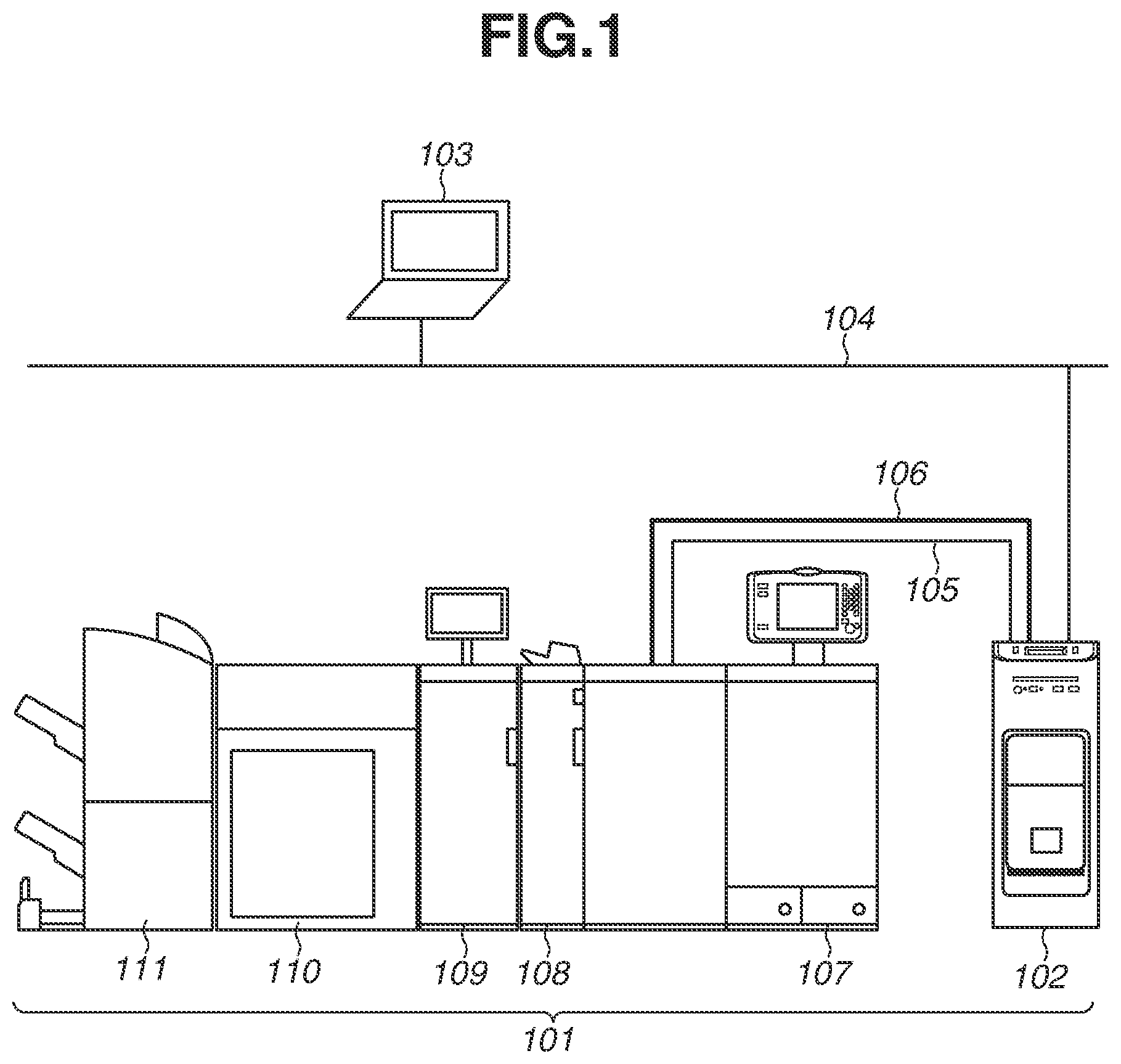 Patent US12504934 — Inspection apparatus and control method of inspection apparatus for detecting an image defect based on image data — Figure 1