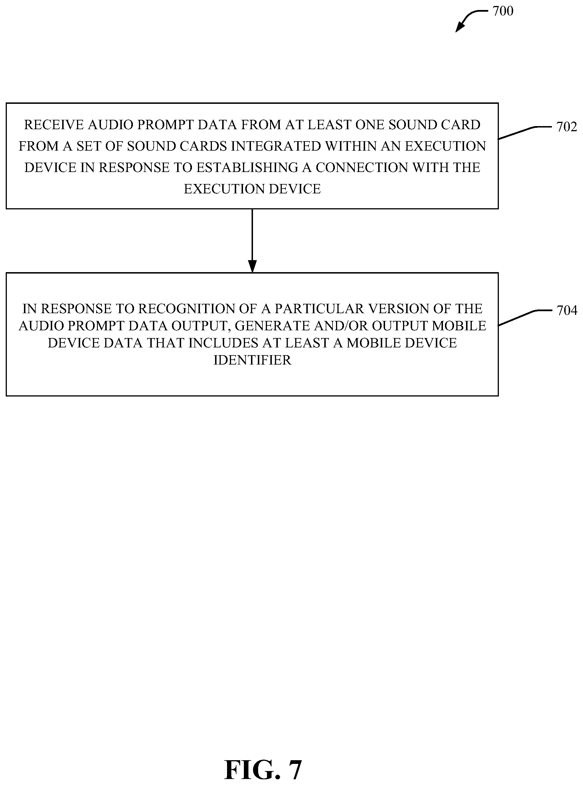 Patent US12504941 Figure 7 – Configuration of audio for voice test system automation