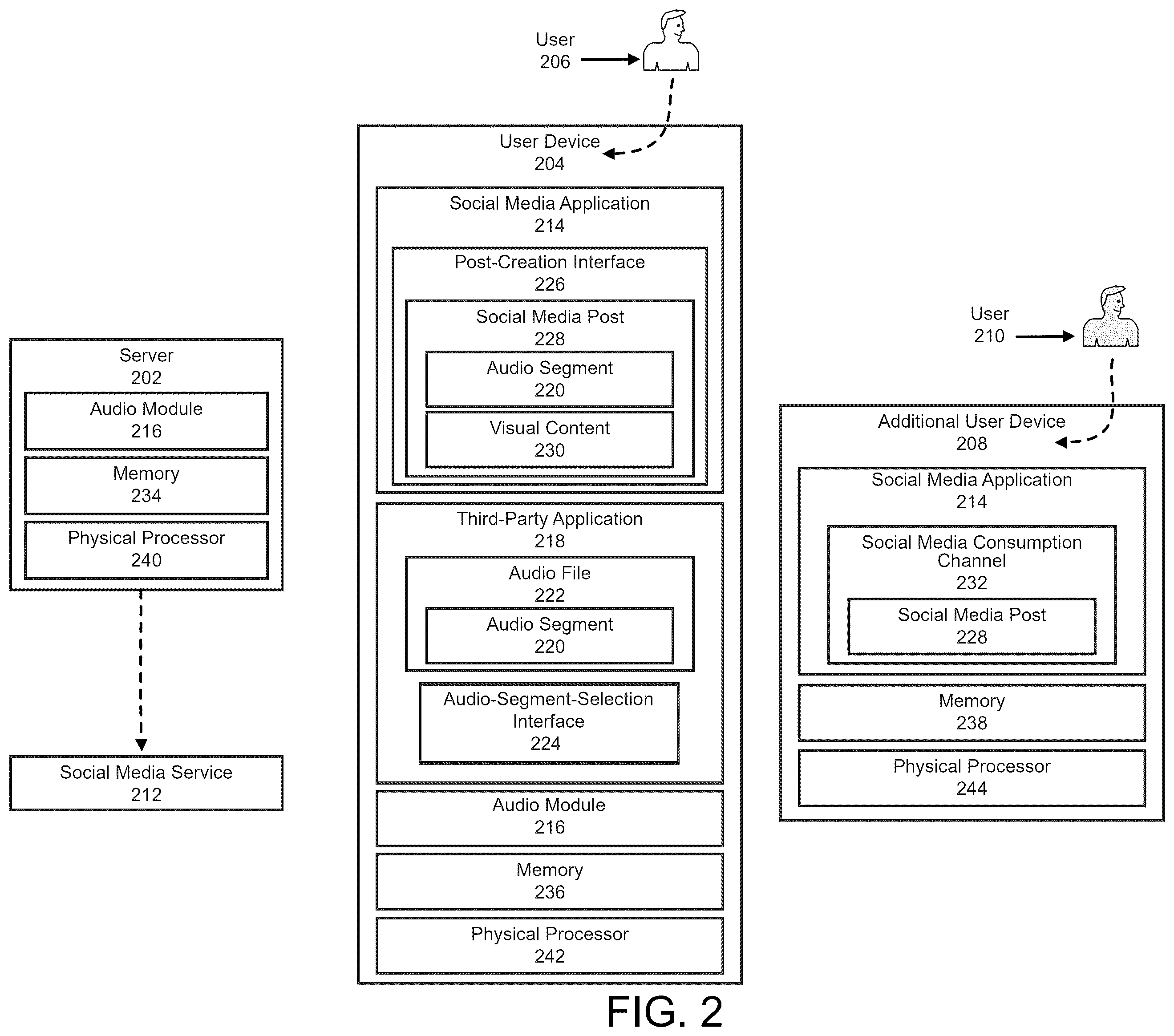 Patent US12504943 Figure 2 – Multi-application audio splicing