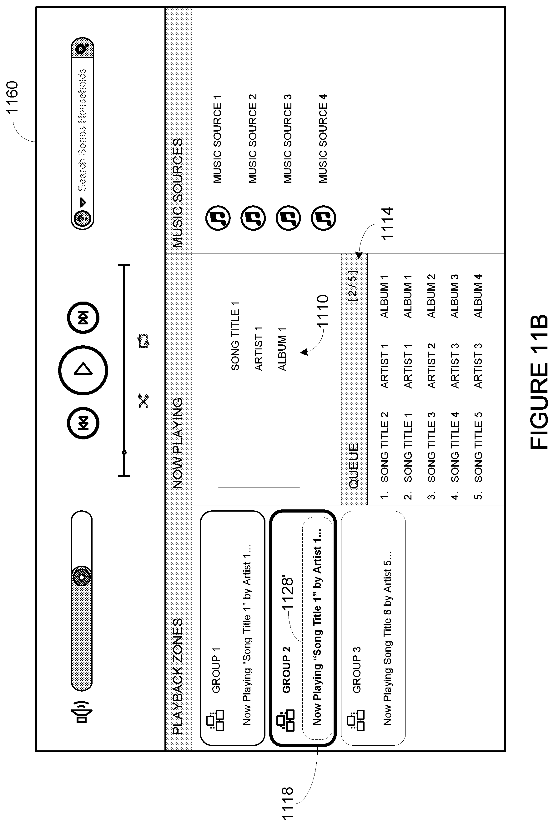 Patent US12504946 Figure 12 – Playback transfer in a media playback system