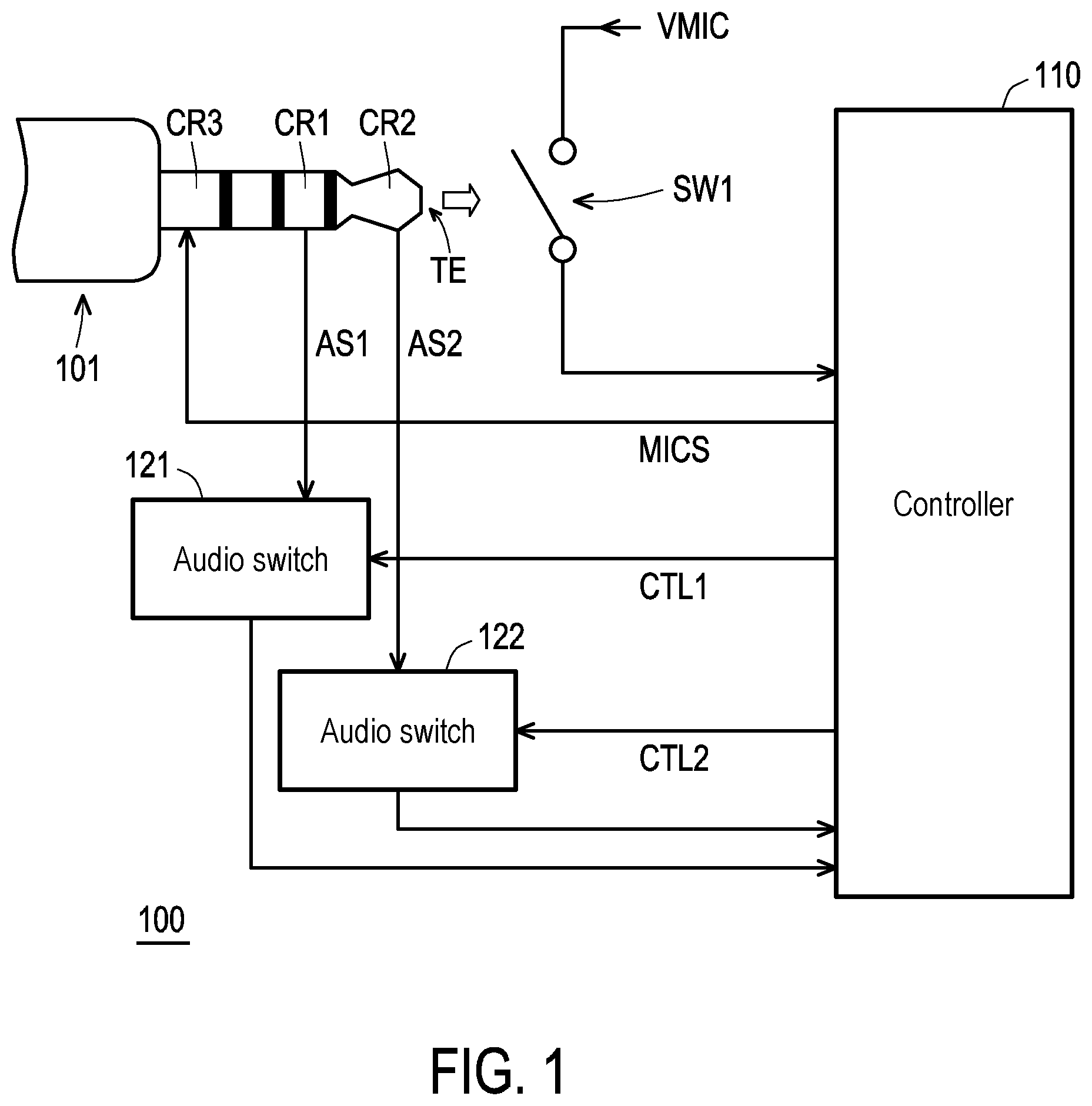 Patent US12504947 Figure 1 – Audio device and control method thereof
