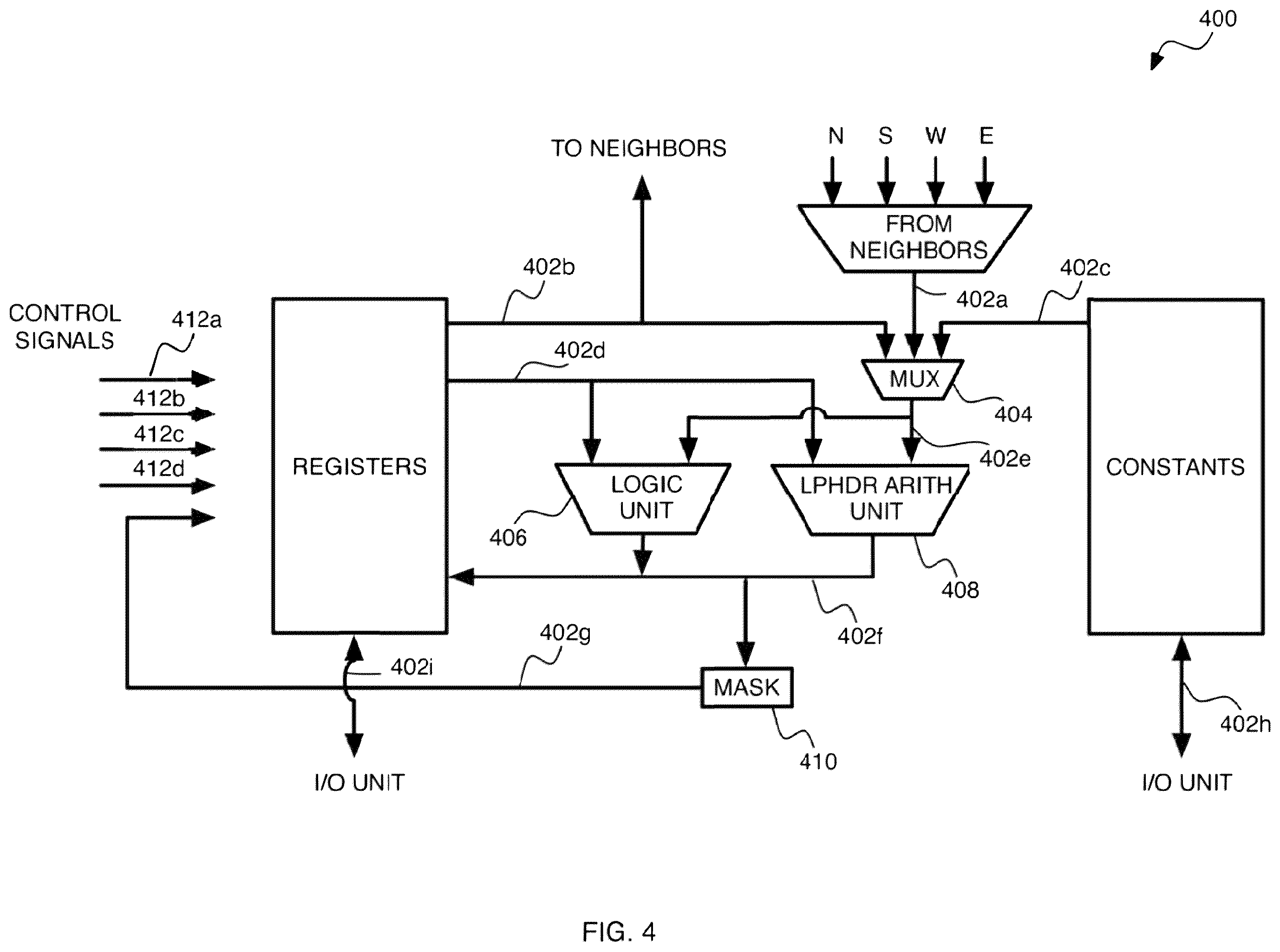 Patent US12504950 Figure 4 – Processing with compact arithmetic processing element