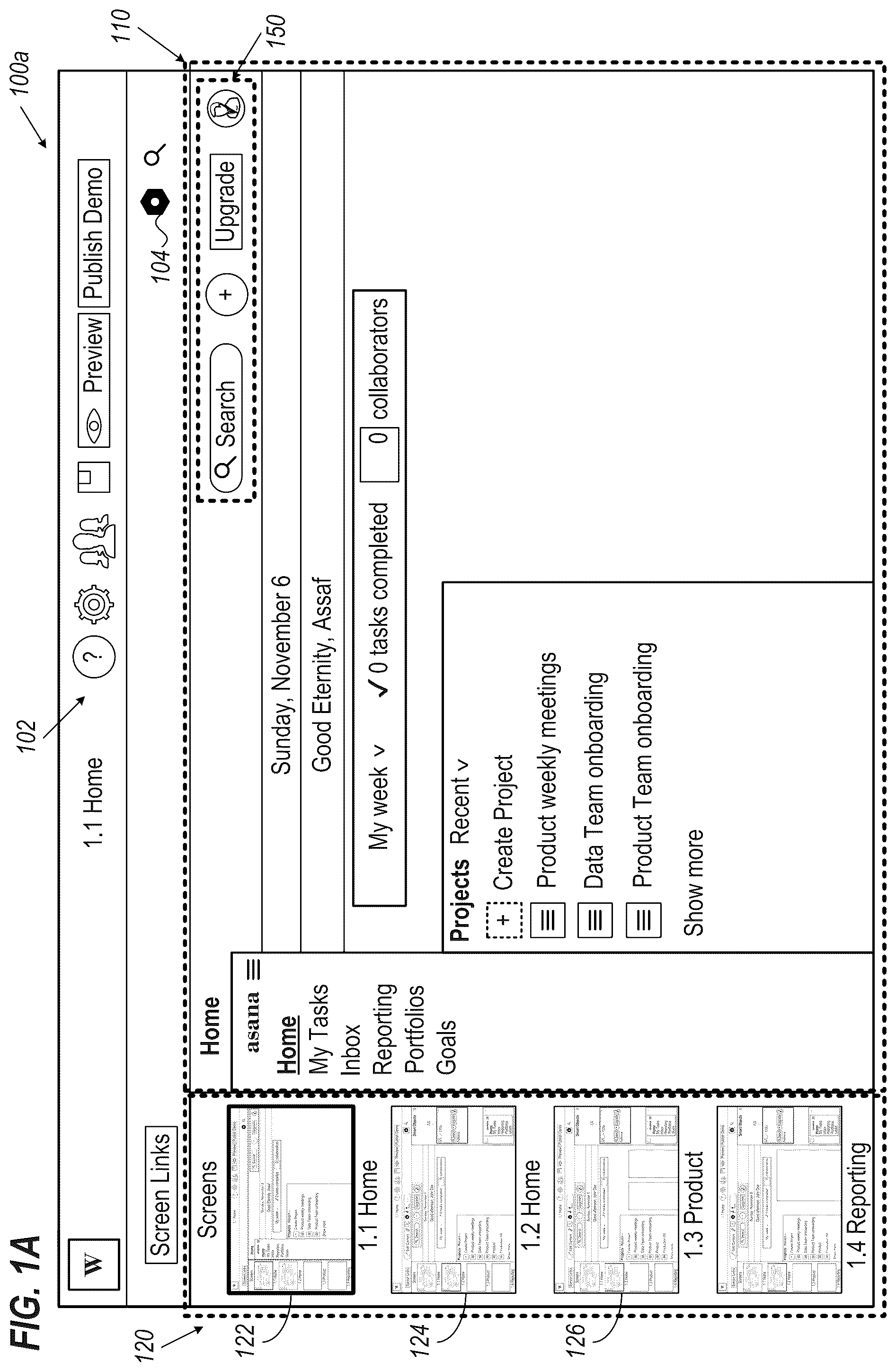 Patent US12504954 — Editing of a multi-page demo — Figure 1