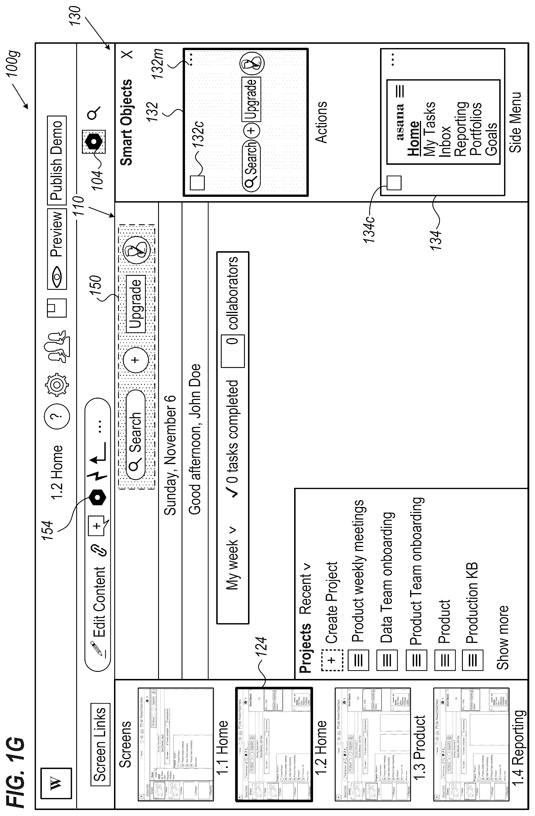 Patent US12504954 Figure 7 – Editing of a multi-page demo