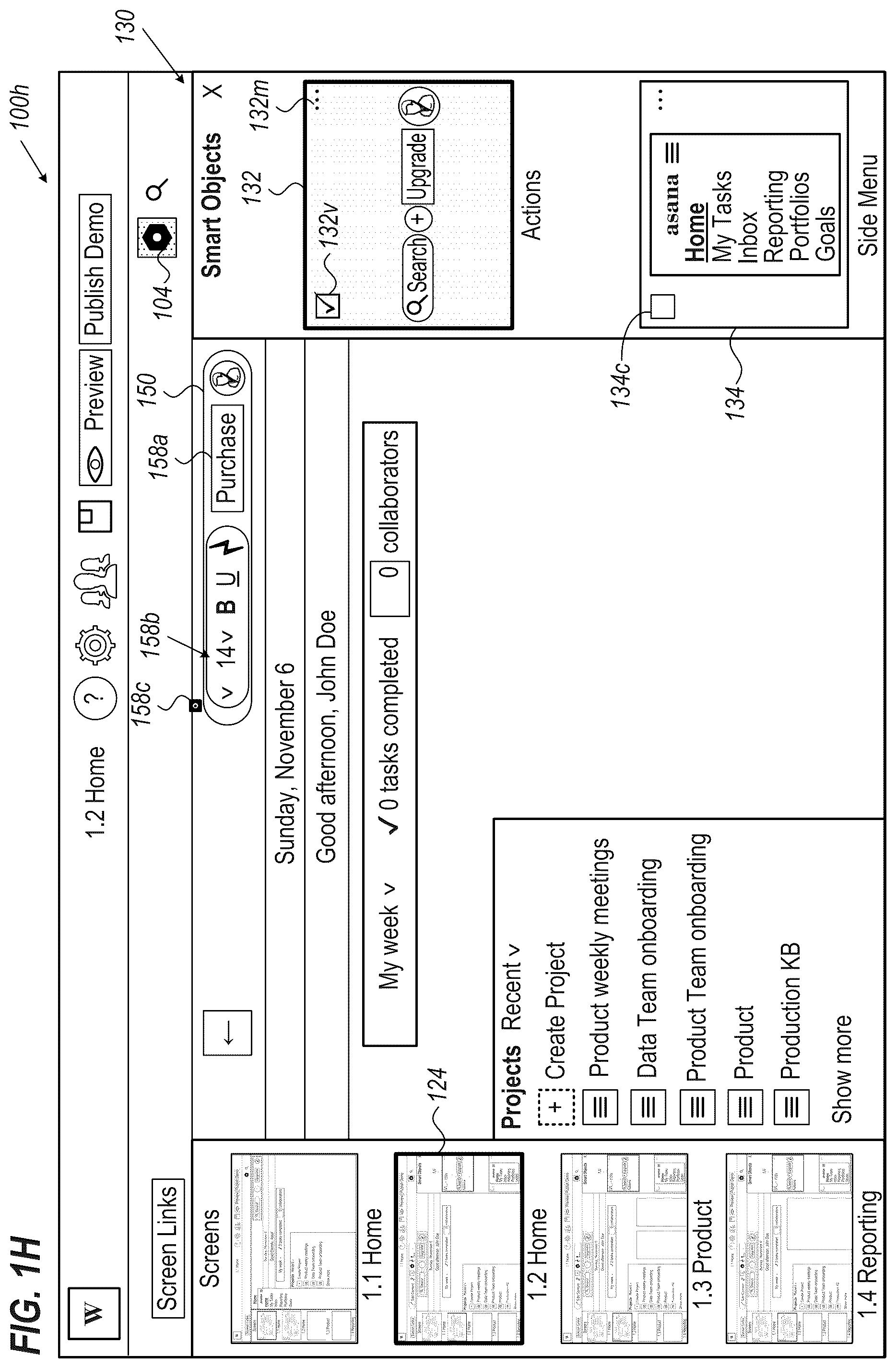 Patent US12504954 Figure 8 – Editing of a multi-page demo