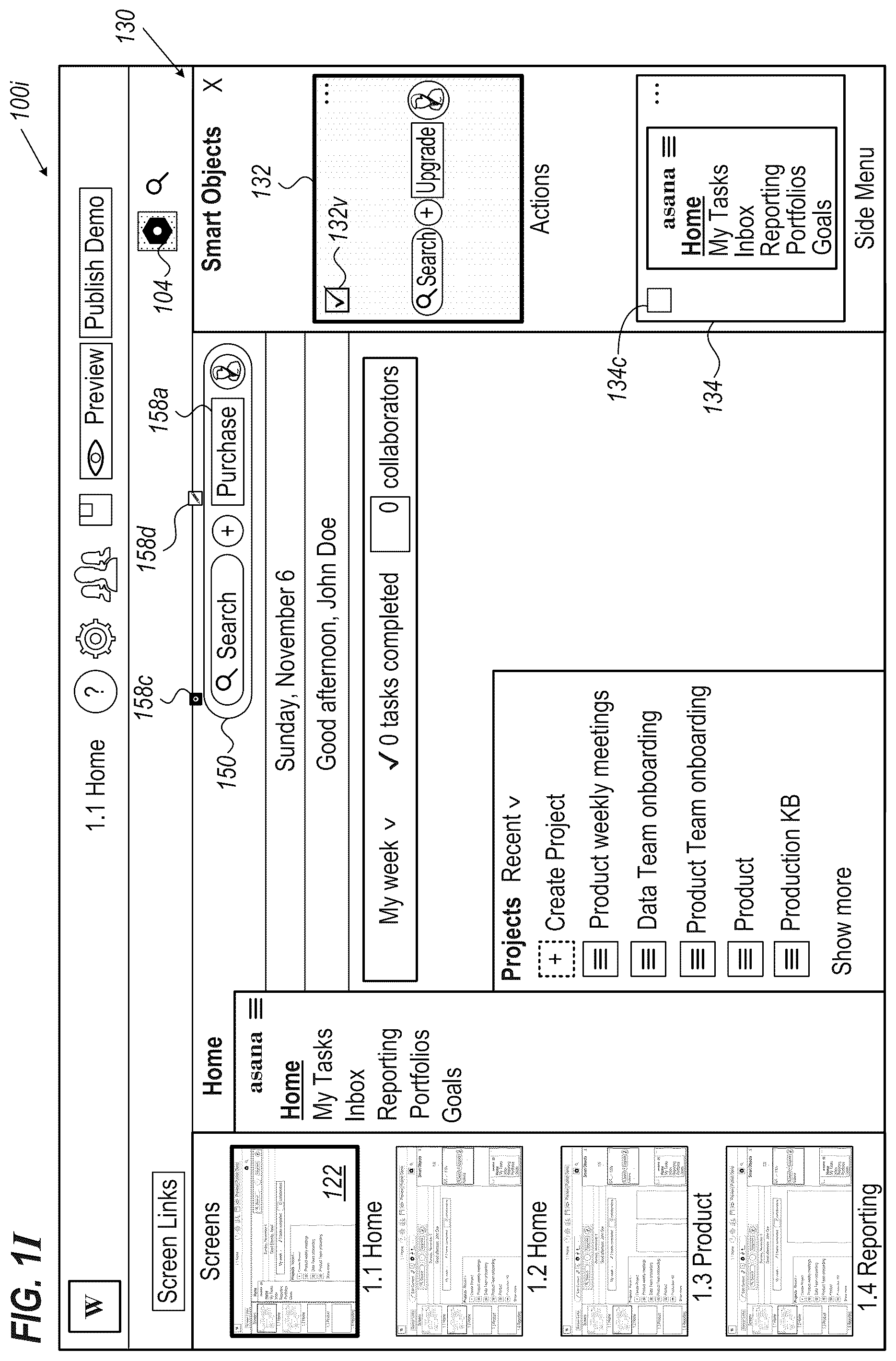 Patent US12504954 Figure 9 – Editing of a multi-page demo