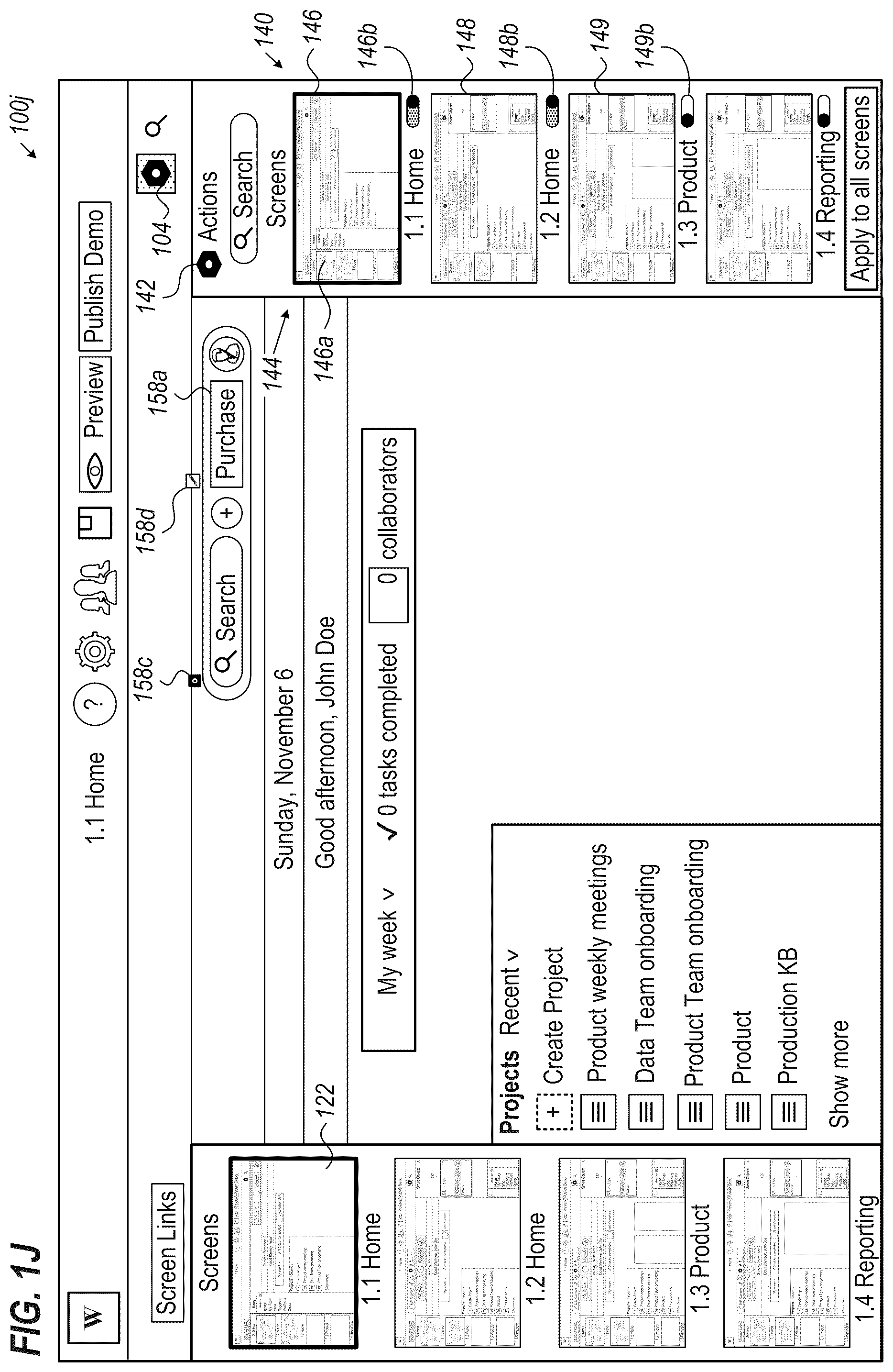 Patent US12504954 Figure 10 – Editing of a multi-page demo