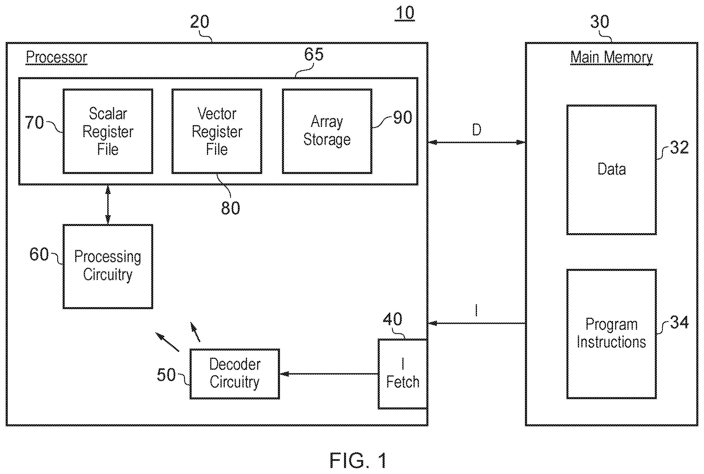 Patent US12504973 Figure 1 – Technique for handling data elements stored in an array storage
