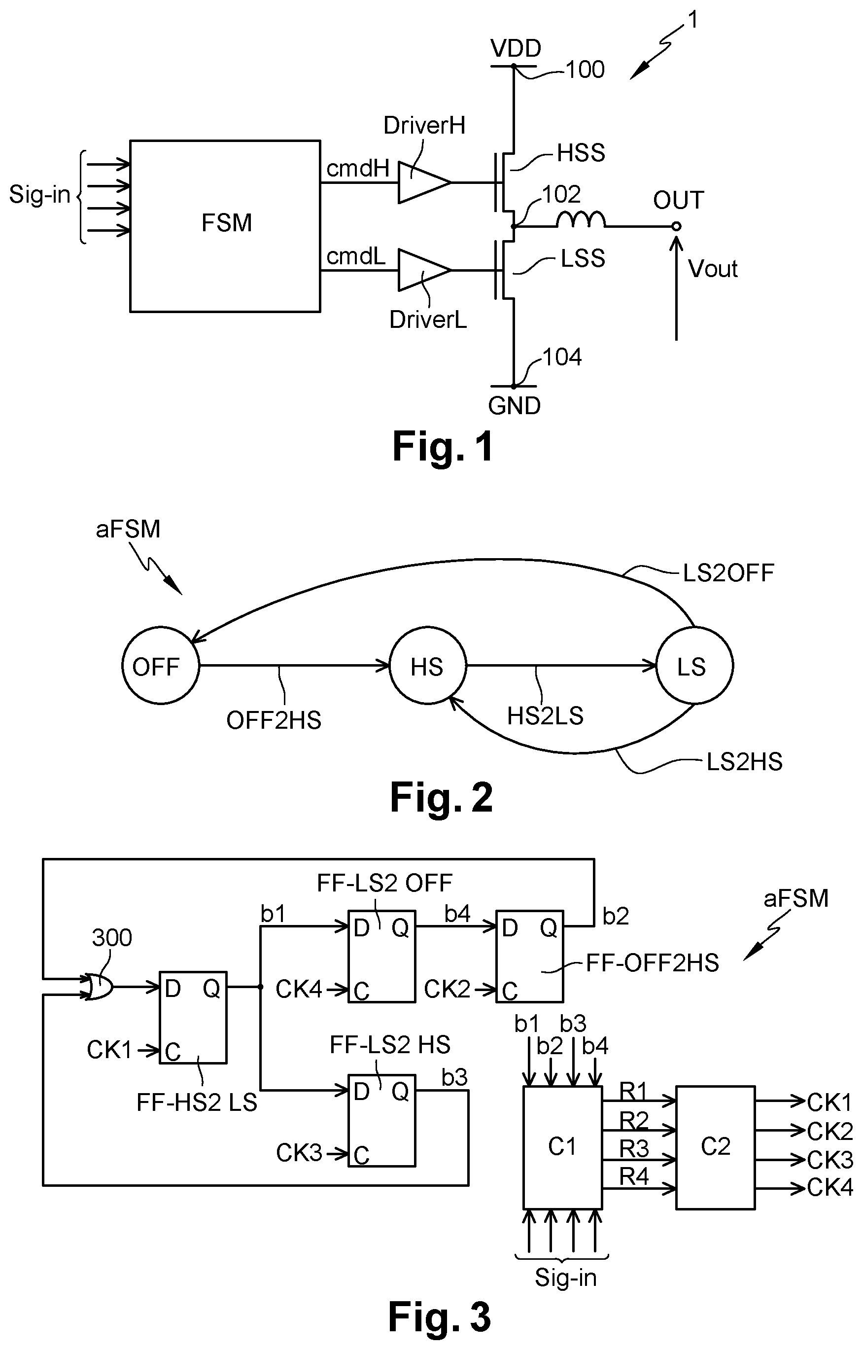 Patent US12504979 Figure 1 – Asynchronous state machine for a switching converter