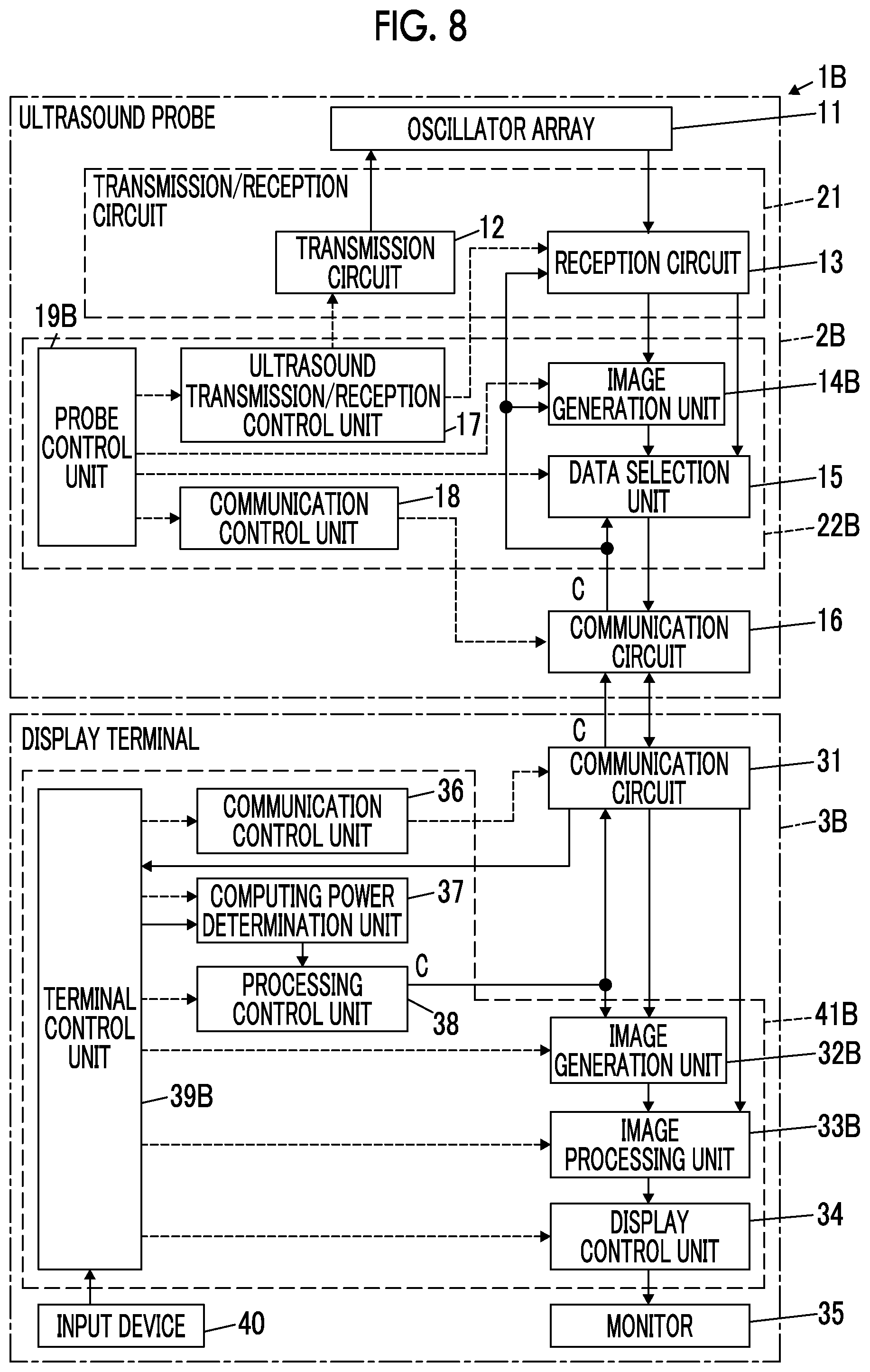 Patent US12508003 Figure 7 – Ultrasound system, ultrasound probe, control method of ultrasound system, and control method of ultrasound probe