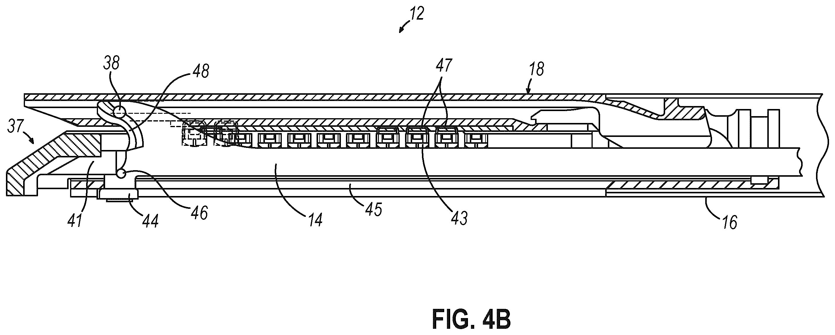 Patent US12508022 Figure 5 – Surgical stapler with toggling distal tip