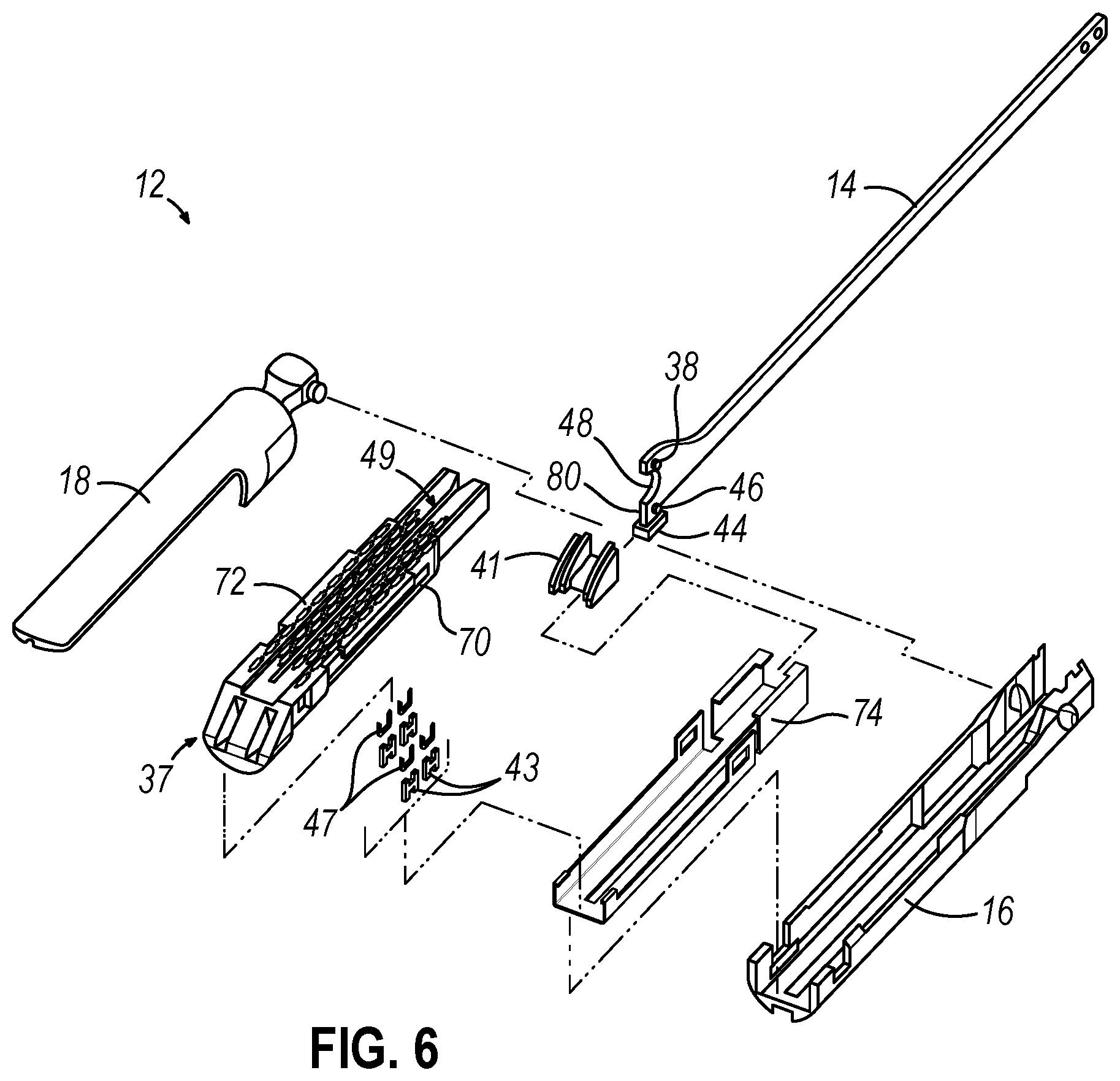Patent US12508022 Figure 7 – Surgical stapler with toggling distal tip