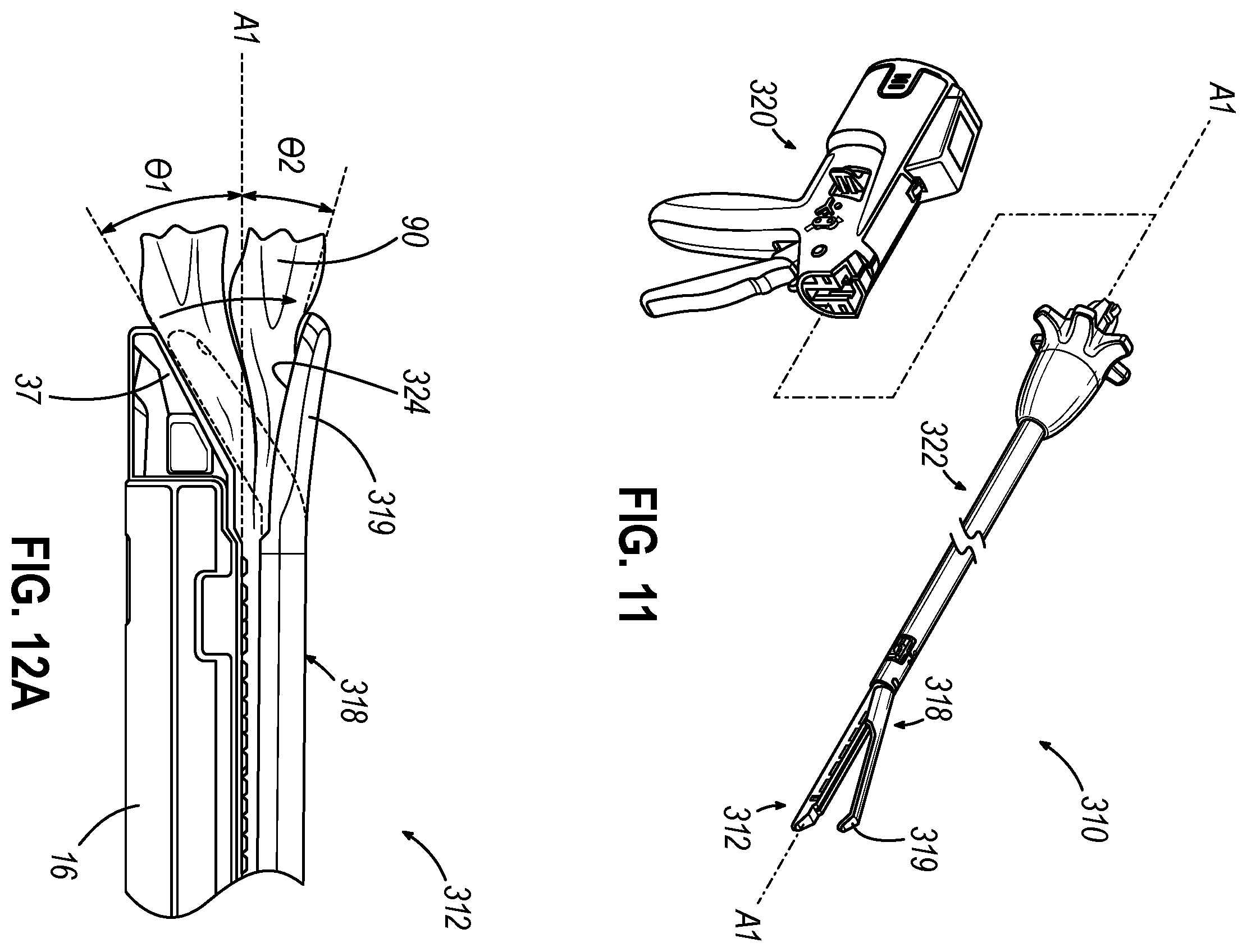 Patent US12508022 Figure 12 – Surgical stapler with toggling distal tip