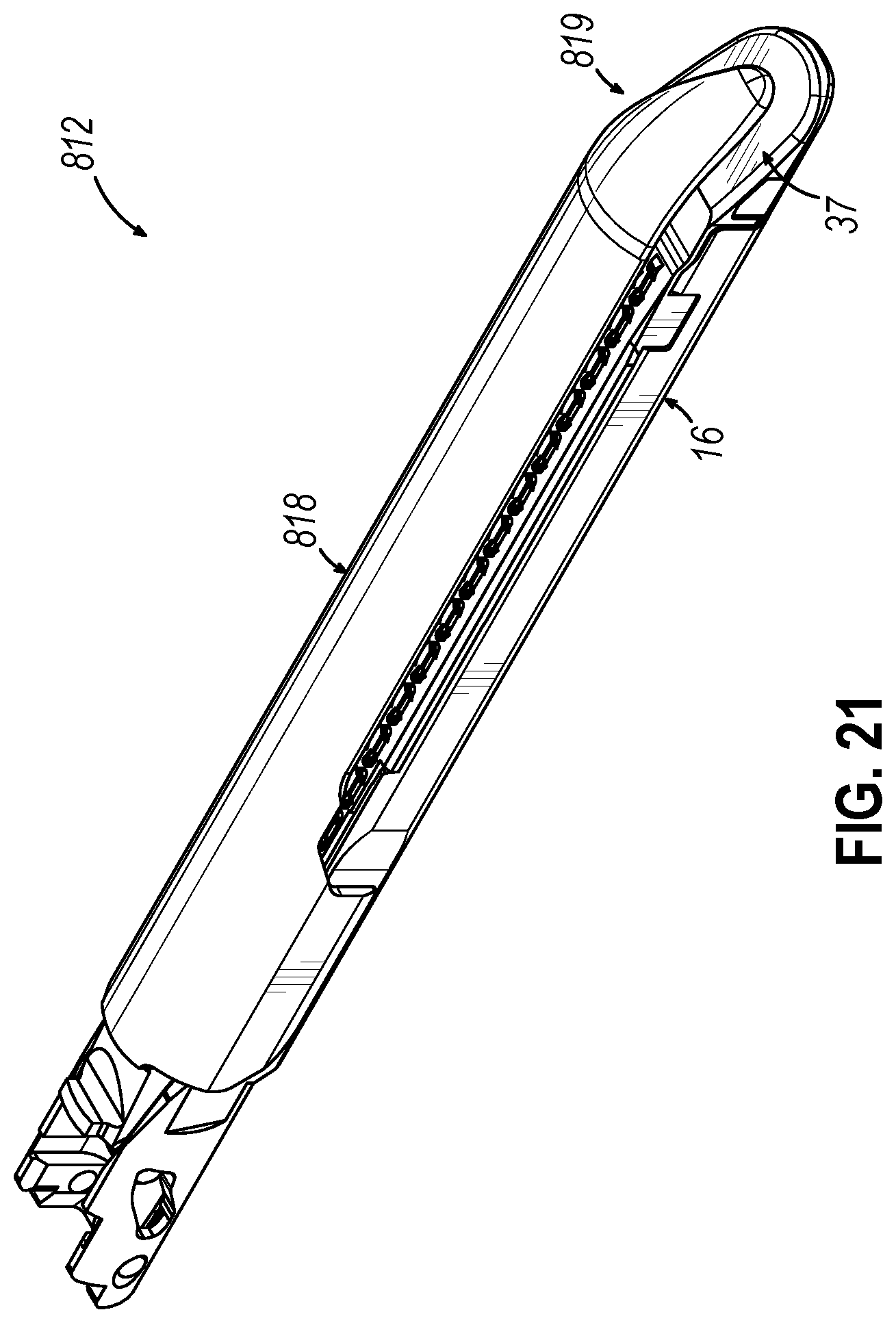 Patent US12508022 Figure 19 – Surgical stapler with toggling distal tip