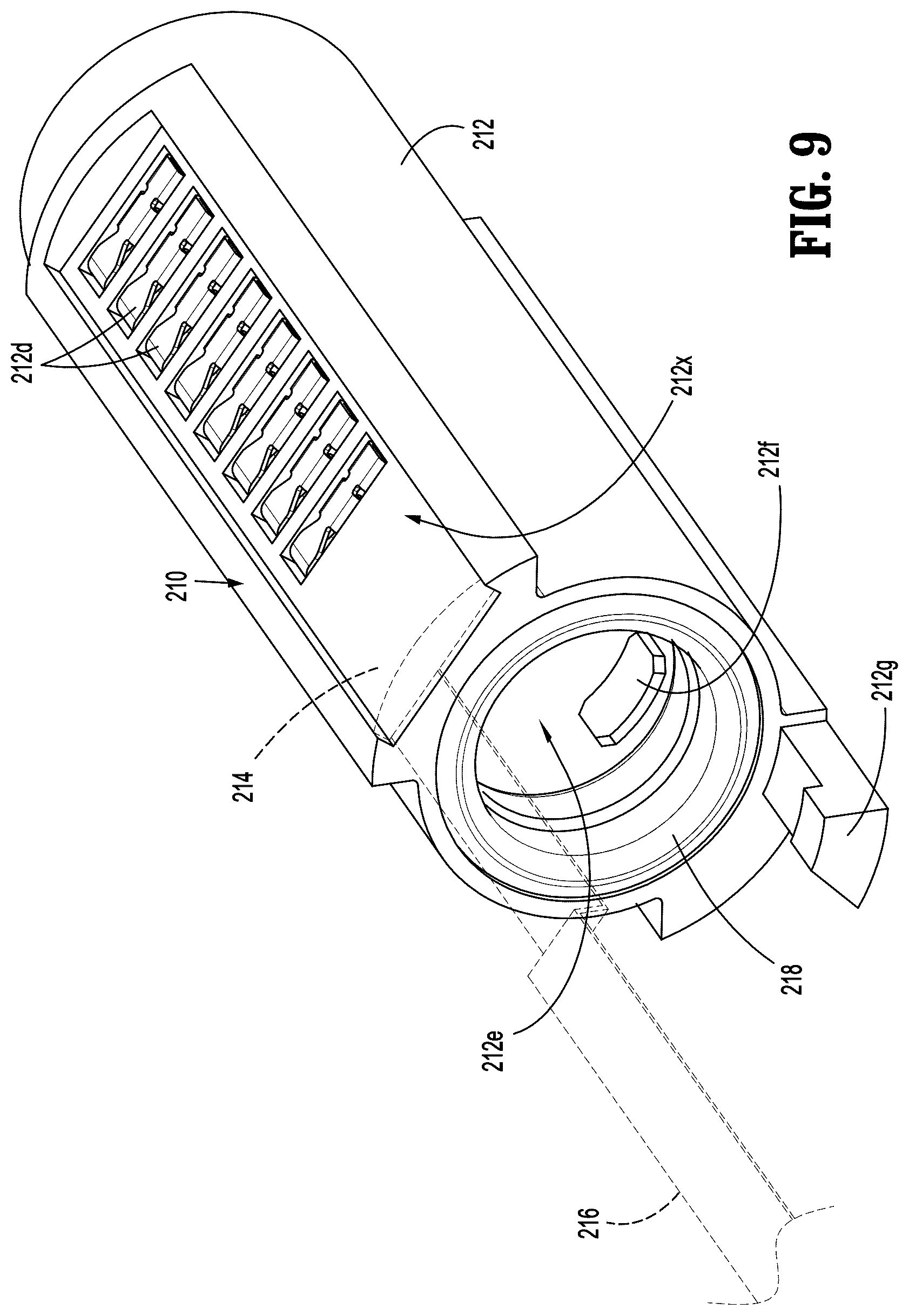 Patent US12508023 Figure 7 – Sealed electrical connection between surgical loading unit and elongated shaft