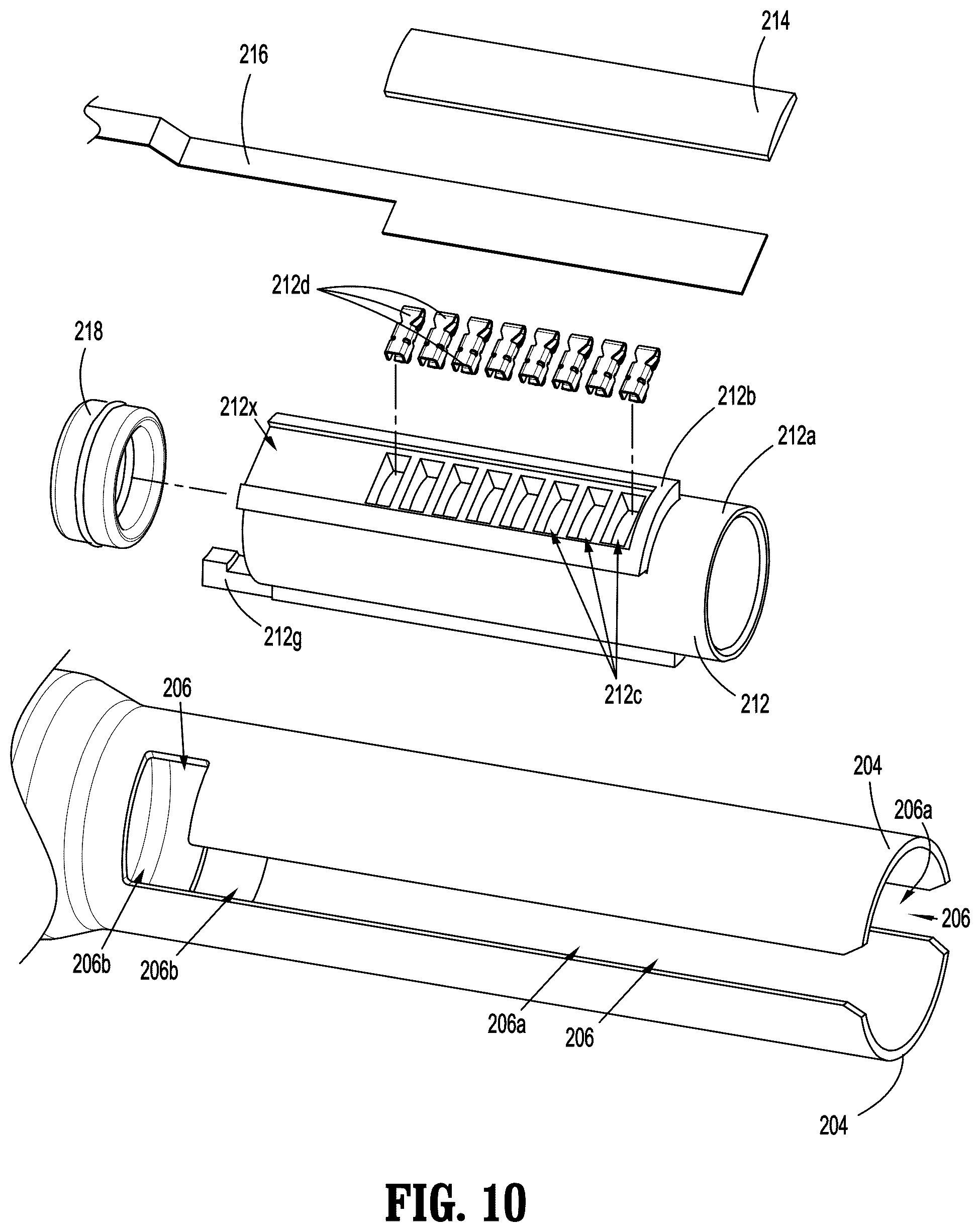 Patent US12508023 Figure 8 – Sealed electrical connection between surgical loading unit and elongated shaft