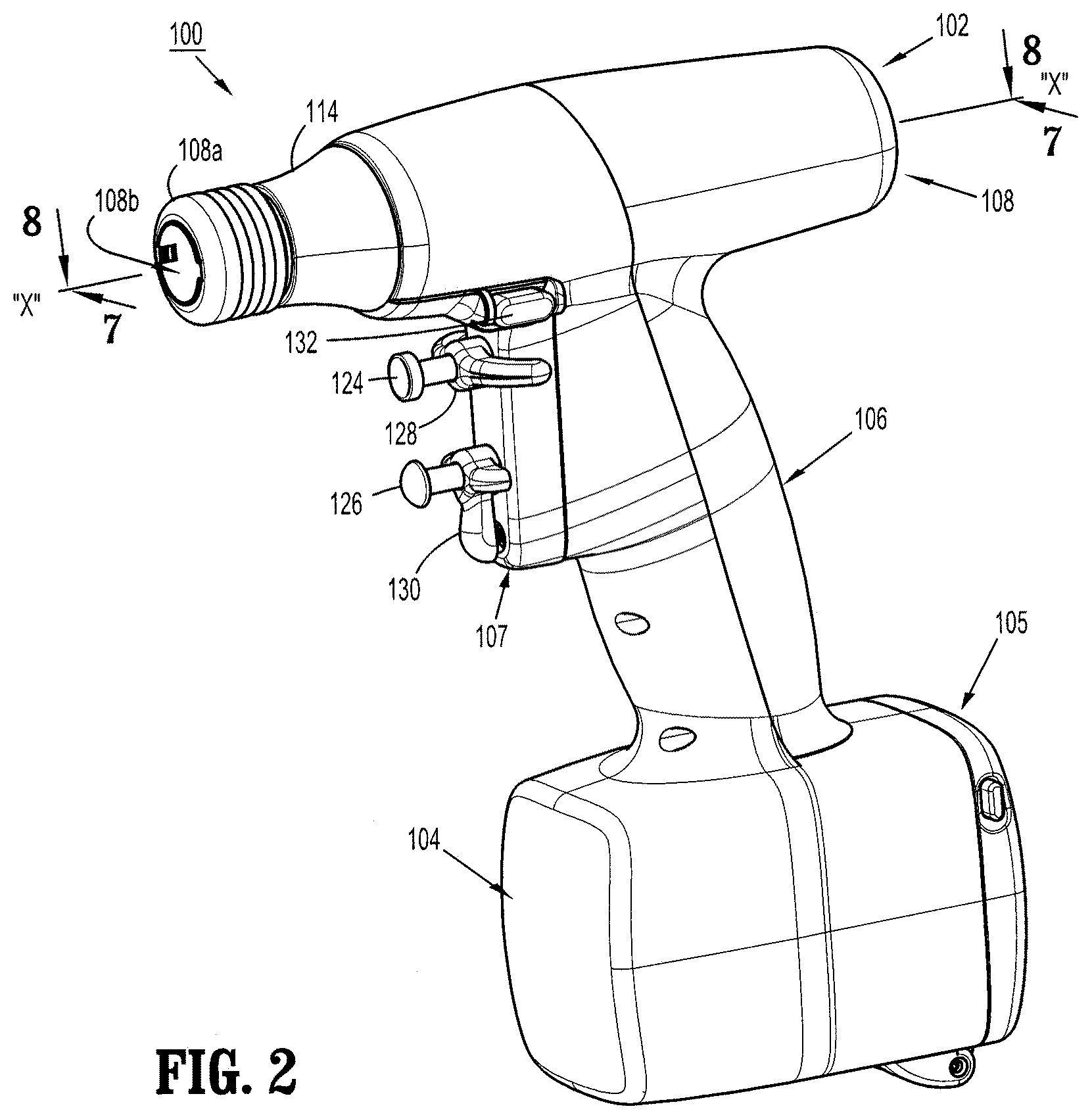 Patent US12508025 Figure 2 – Mechanisms for compensating for drivetrain failure in powered surgical instruments