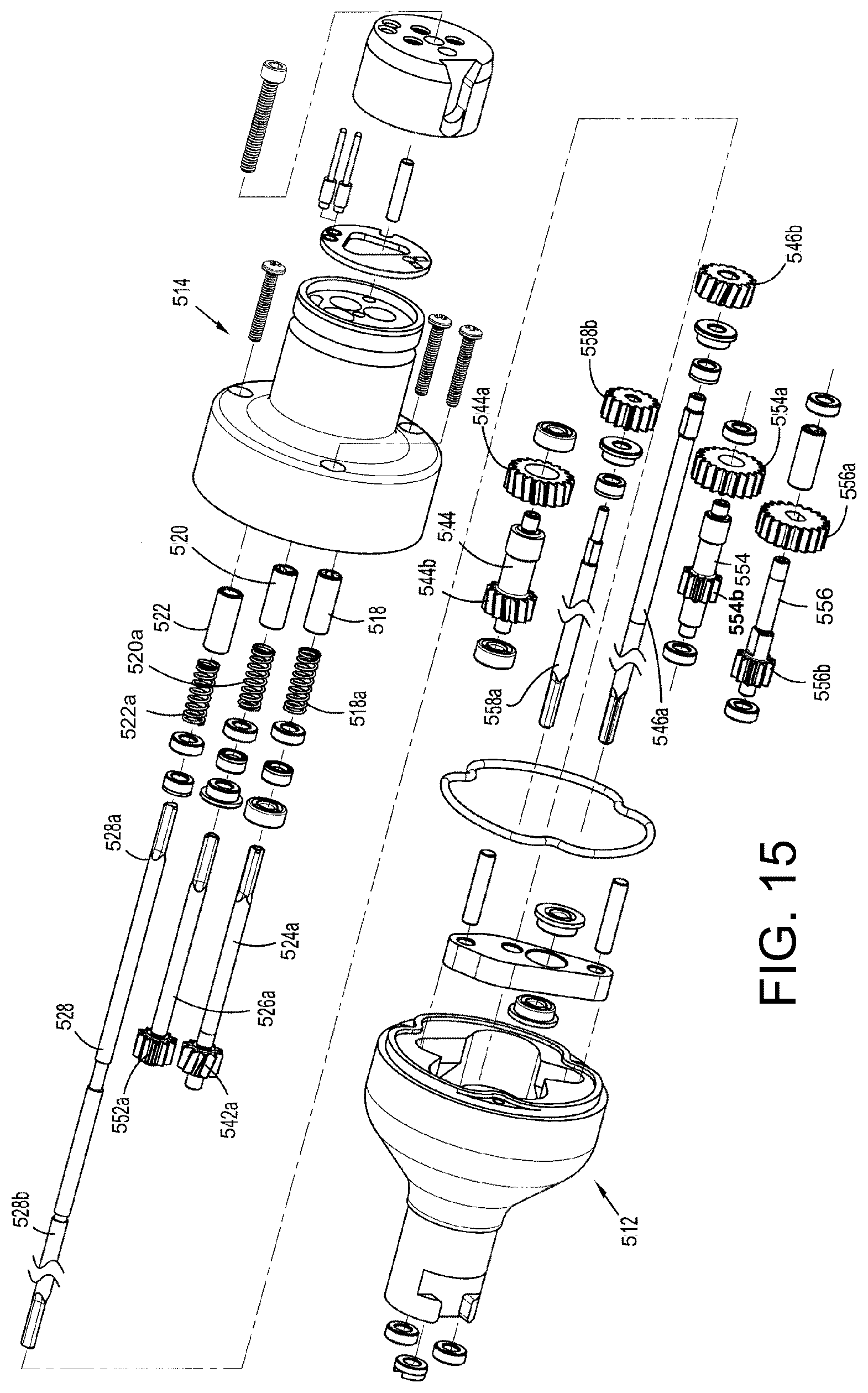 Patent US12508025 Figure 14 – Mechanisms for compensating for drivetrain failure in powered surgical instruments