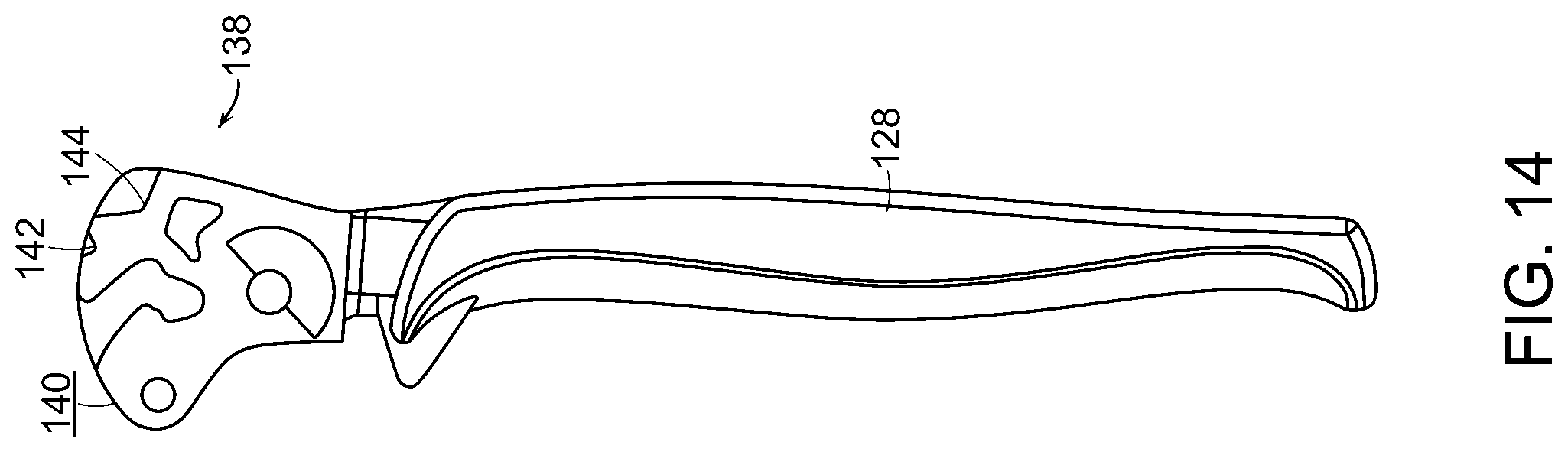 Patent US12508026 Figure 14 – Surgical stapling instrument with an articulatable end effector
