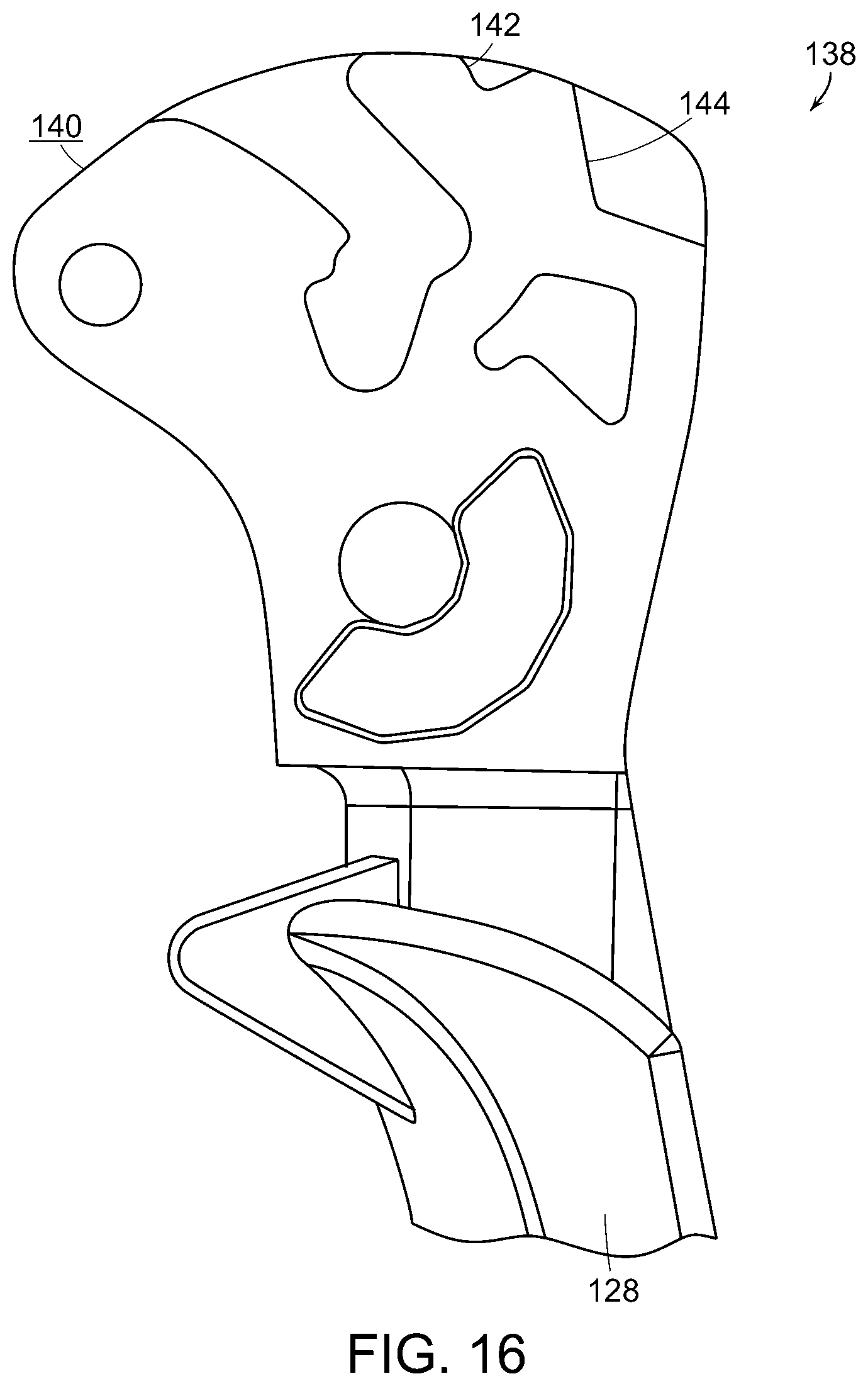 Patent US12508026 Figure 16 – Surgical stapling instrument with an articulatable end effector