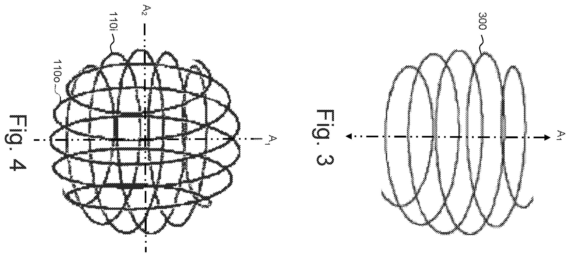 Patent US12508033 Figure 4 – Occlusion device having spherical secondary shape and mandrel for forming same