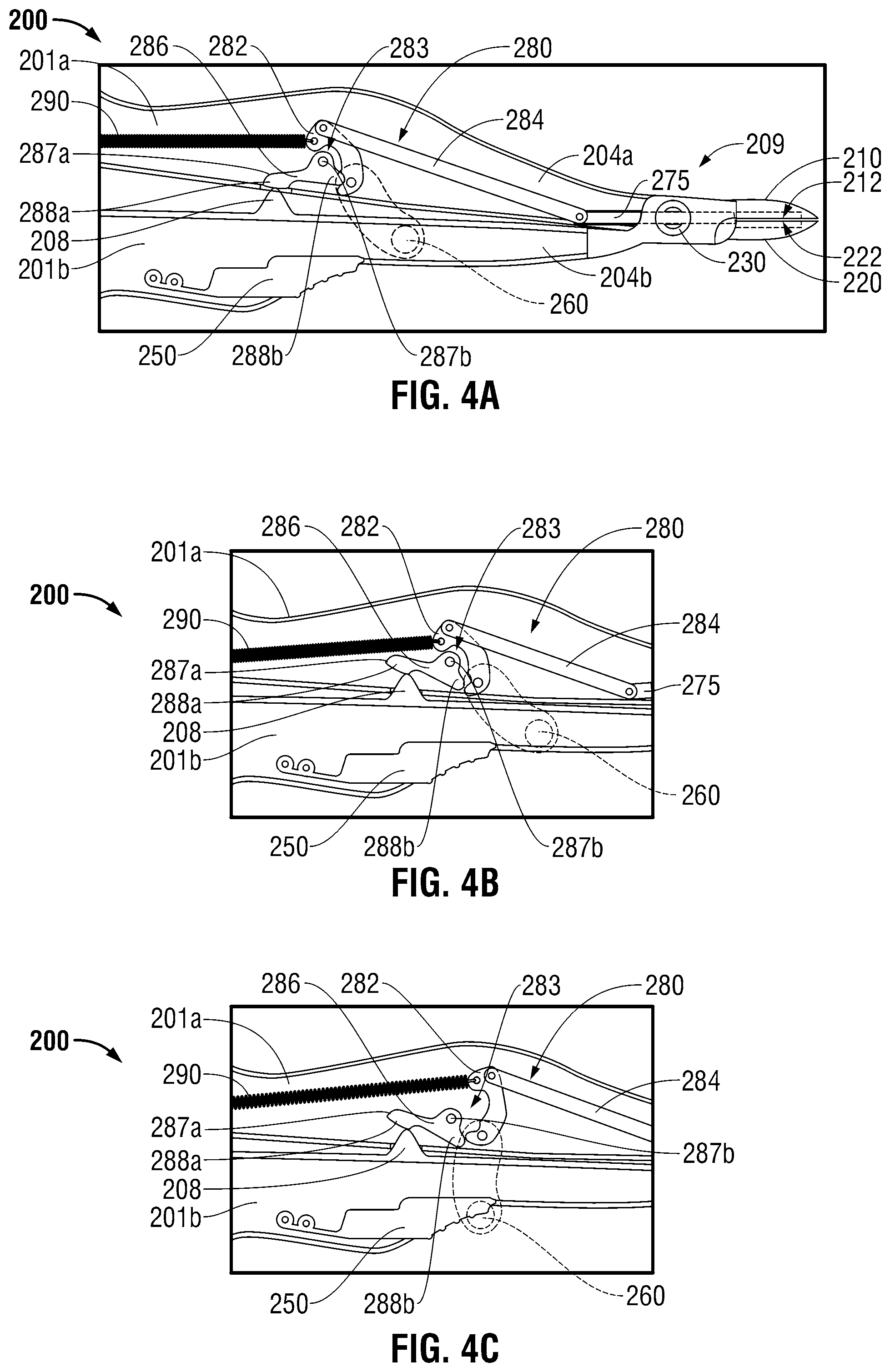 Patent US12508044 Figure 3 – Blade deployment mechanisms for surgical forceps