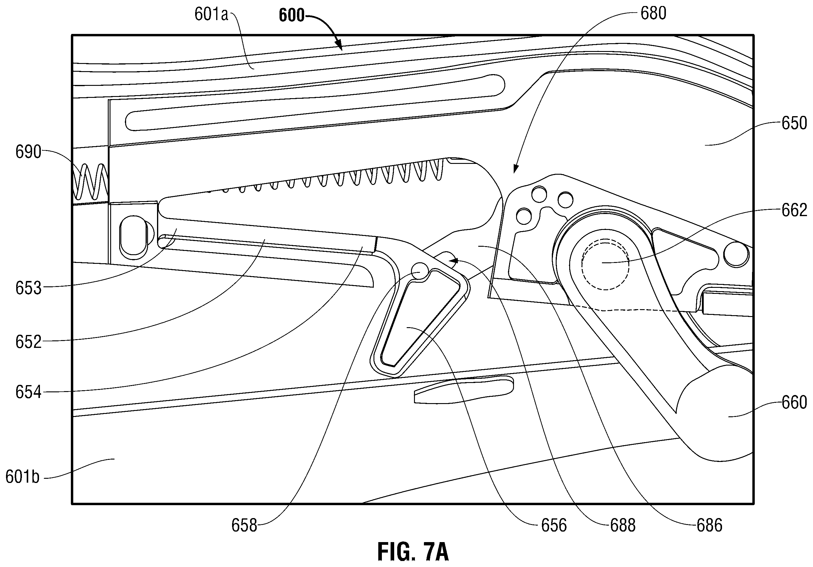 Patent US12508044 Figure 7 – Blade deployment mechanisms for surgical forceps