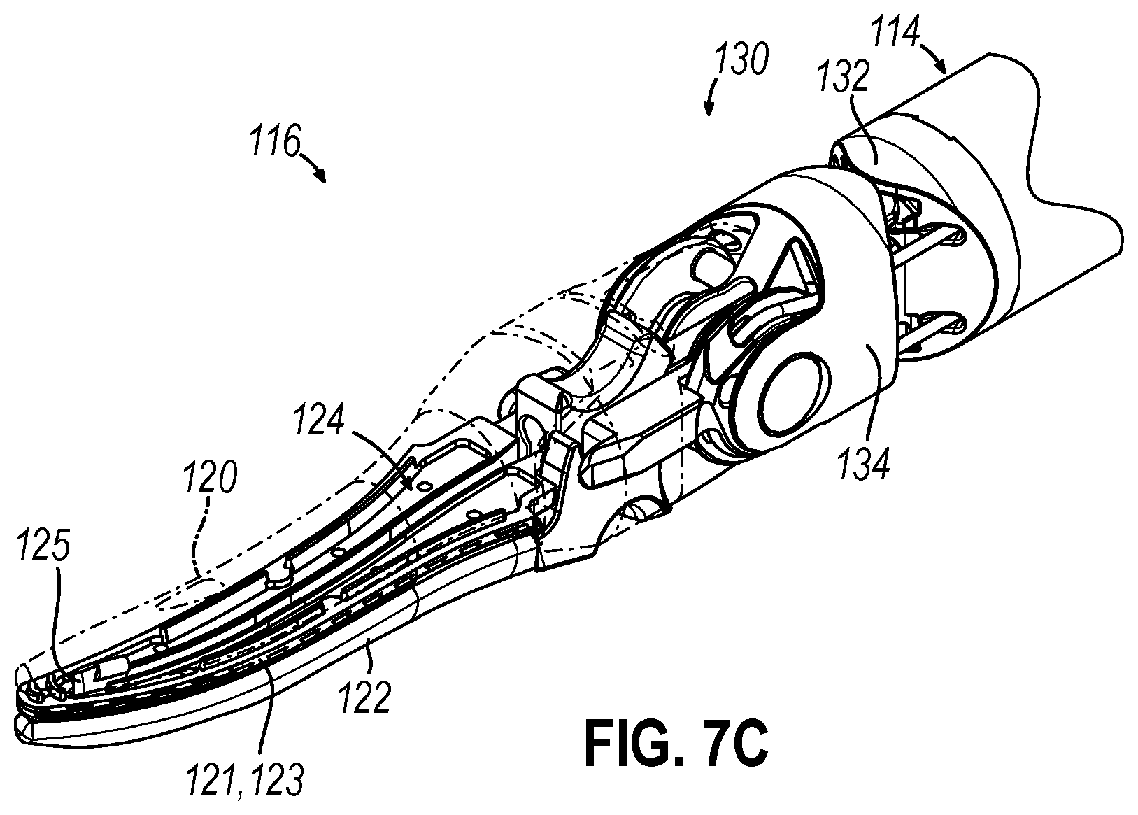 Patent US12508045 Figure 5 – Robotic surgical system with knife drive mechanism