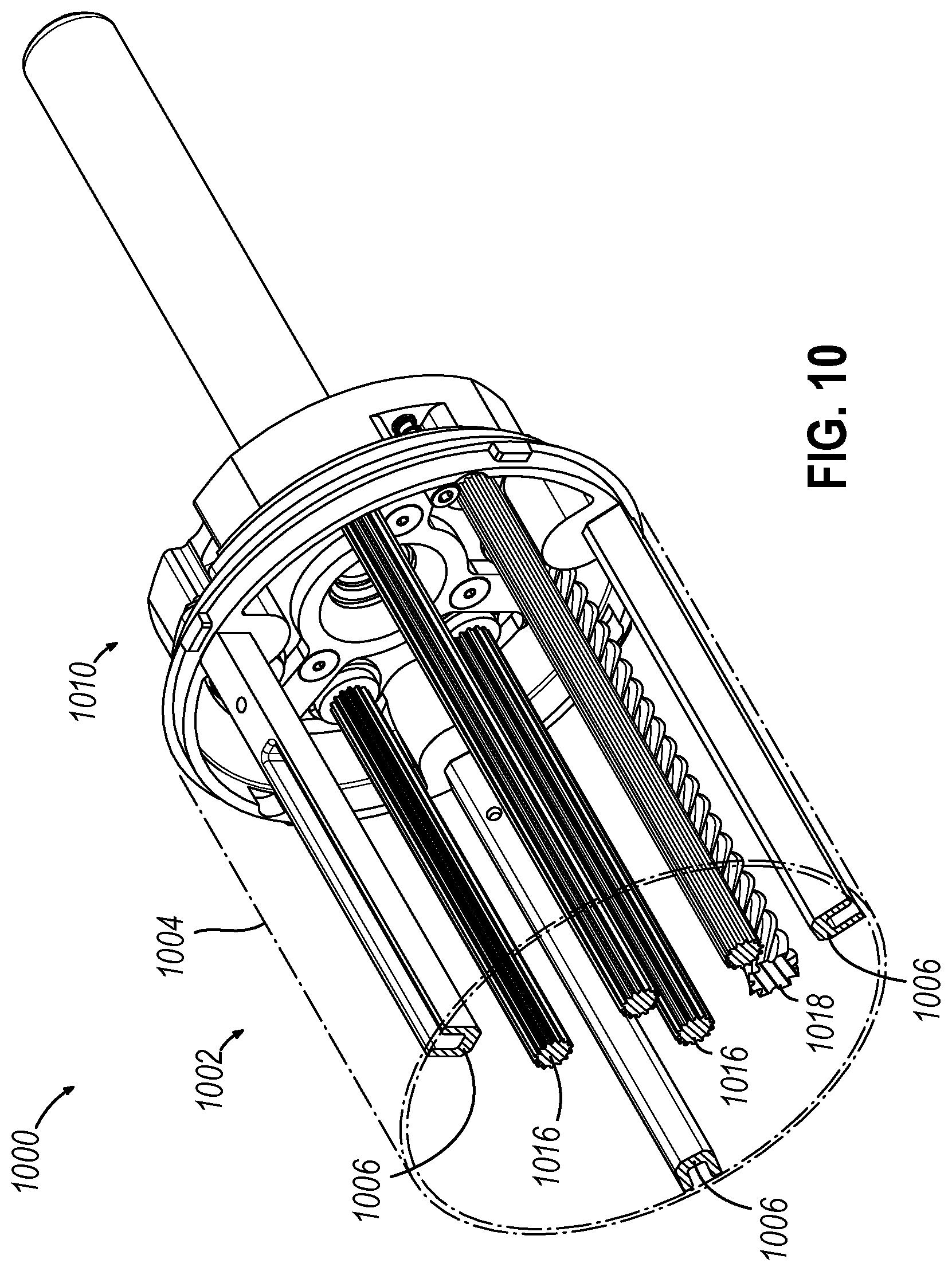 Patent US12508045 Figure 8 – Robotic surgical system with knife drive mechanism