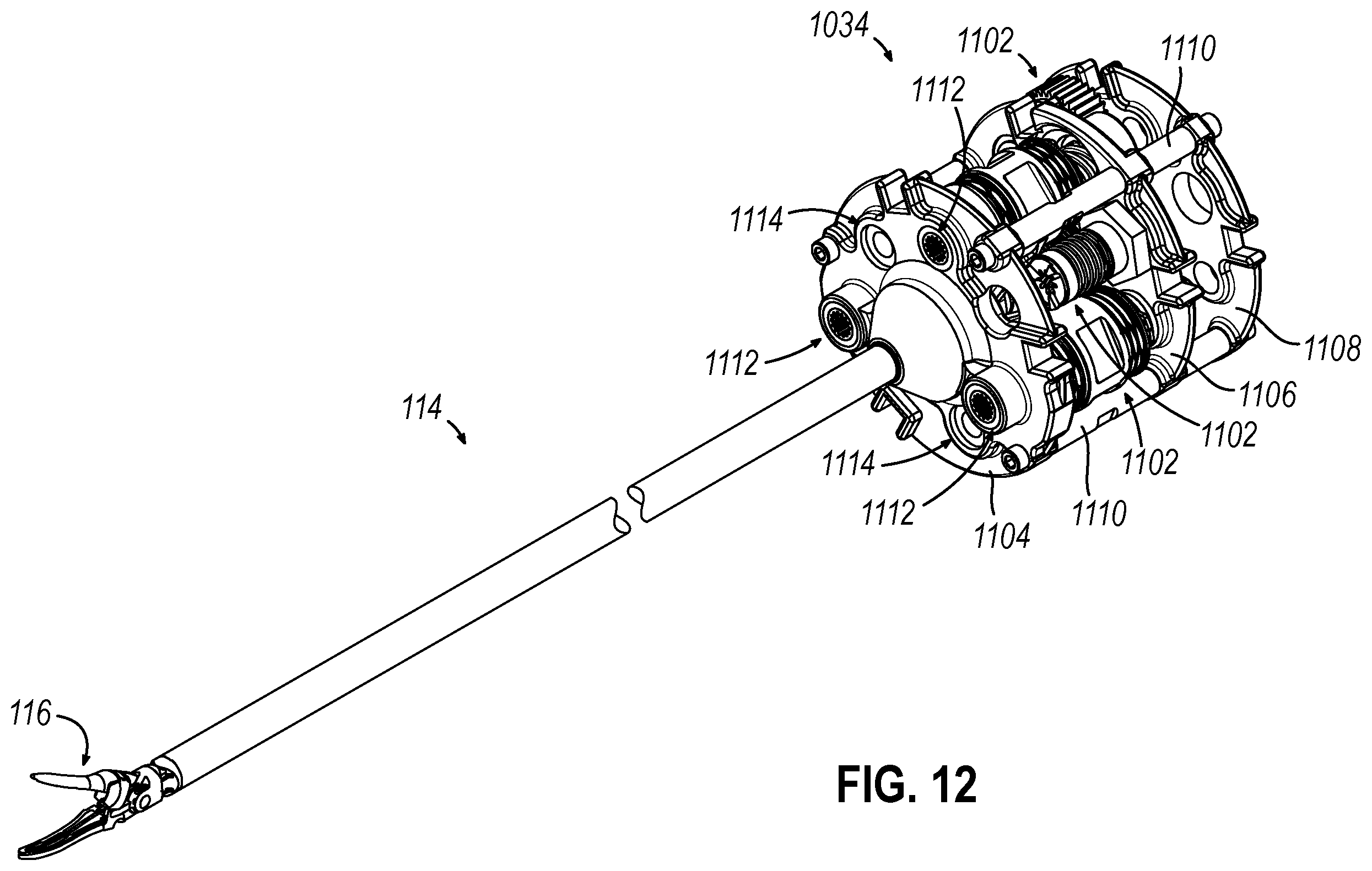Patent US12508045 Figure 11 – Robotic surgical system with knife drive mechanism