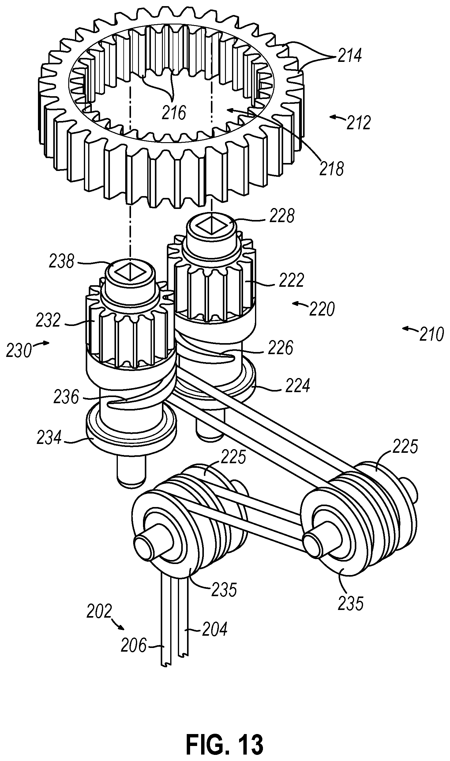 Patent US12508045 Figure 12 – Robotic surgical system with knife drive mechanism