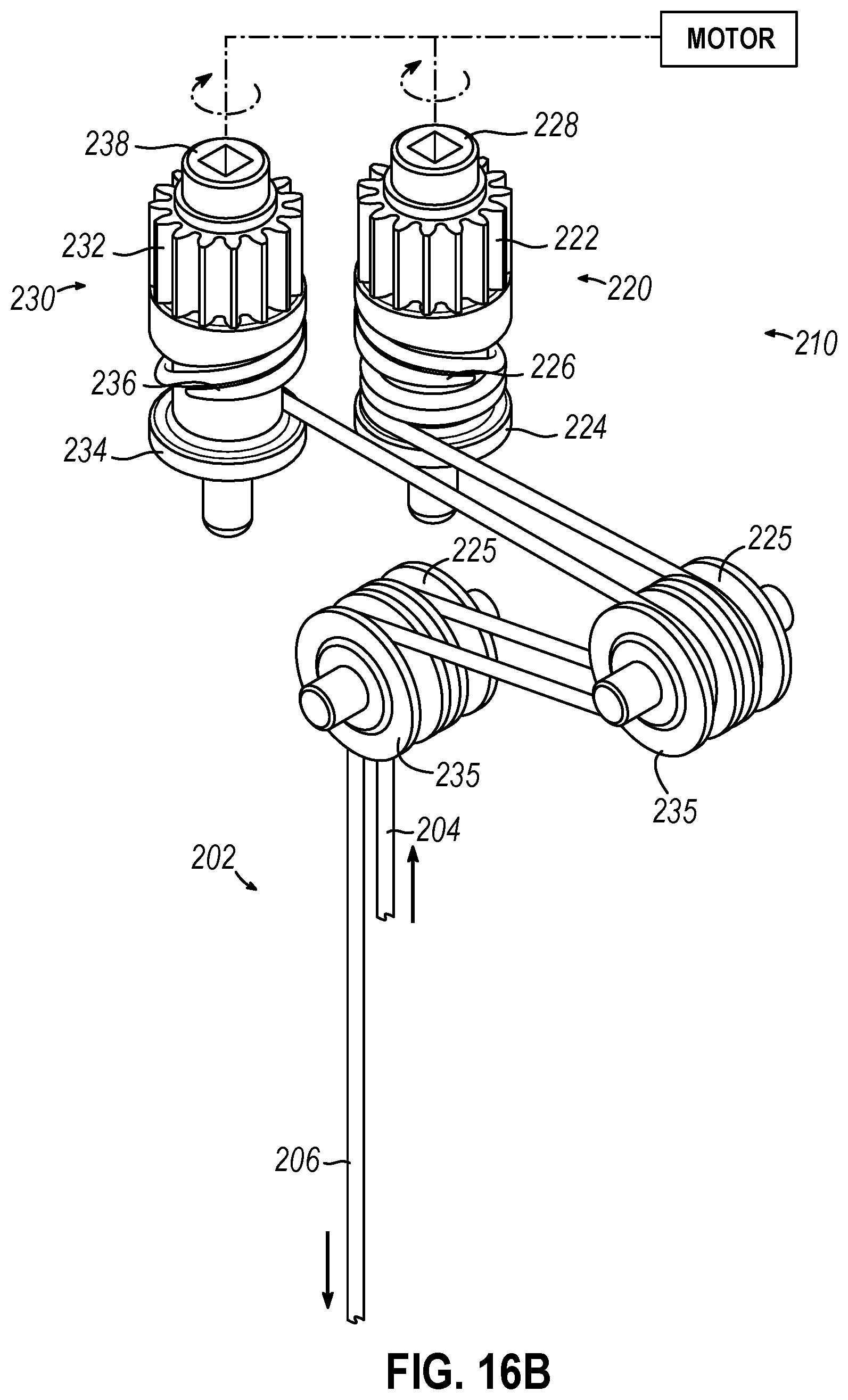 Patent US12508045 Figure 16 – Robotic surgical system with knife drive mechanism