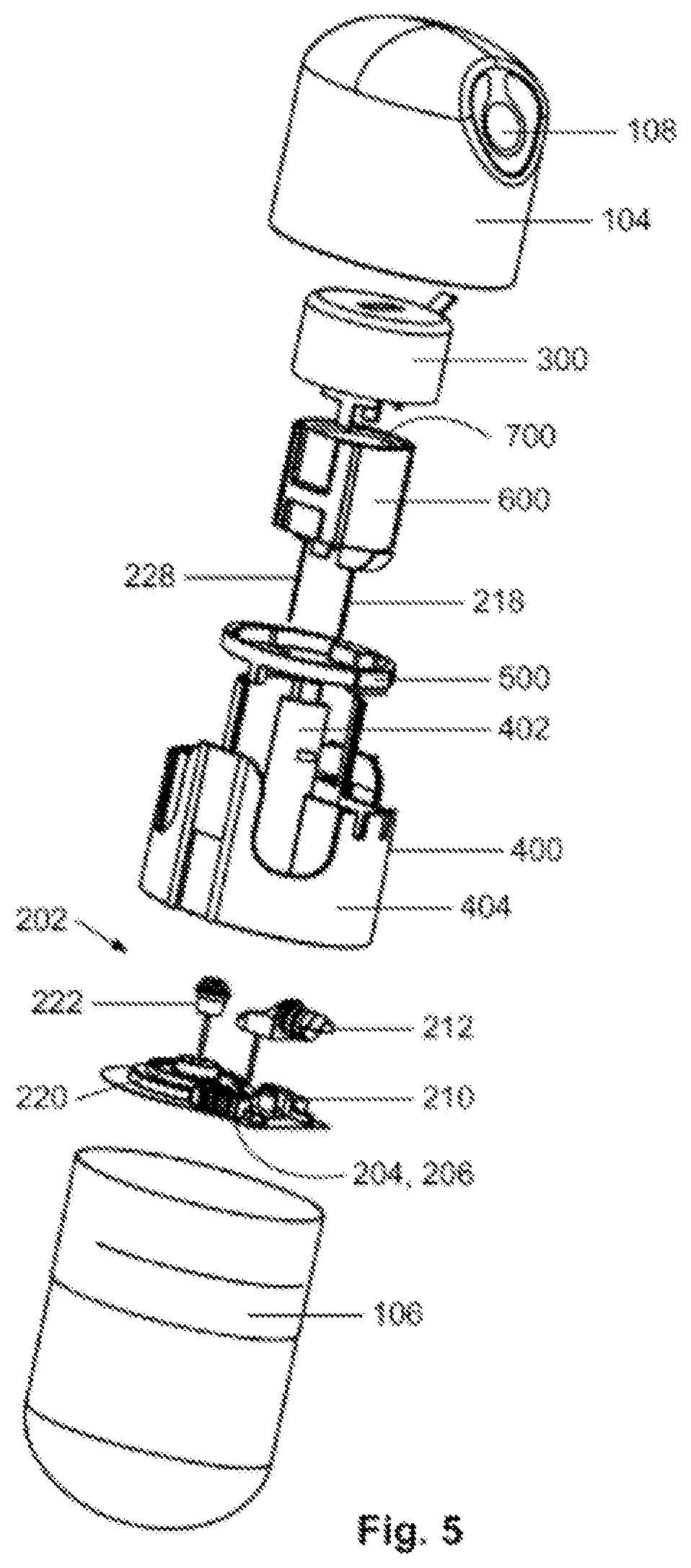 Patent US12508050 Figure 8 – Inserter for simultaneous insertion of multiple transcutaneous parts