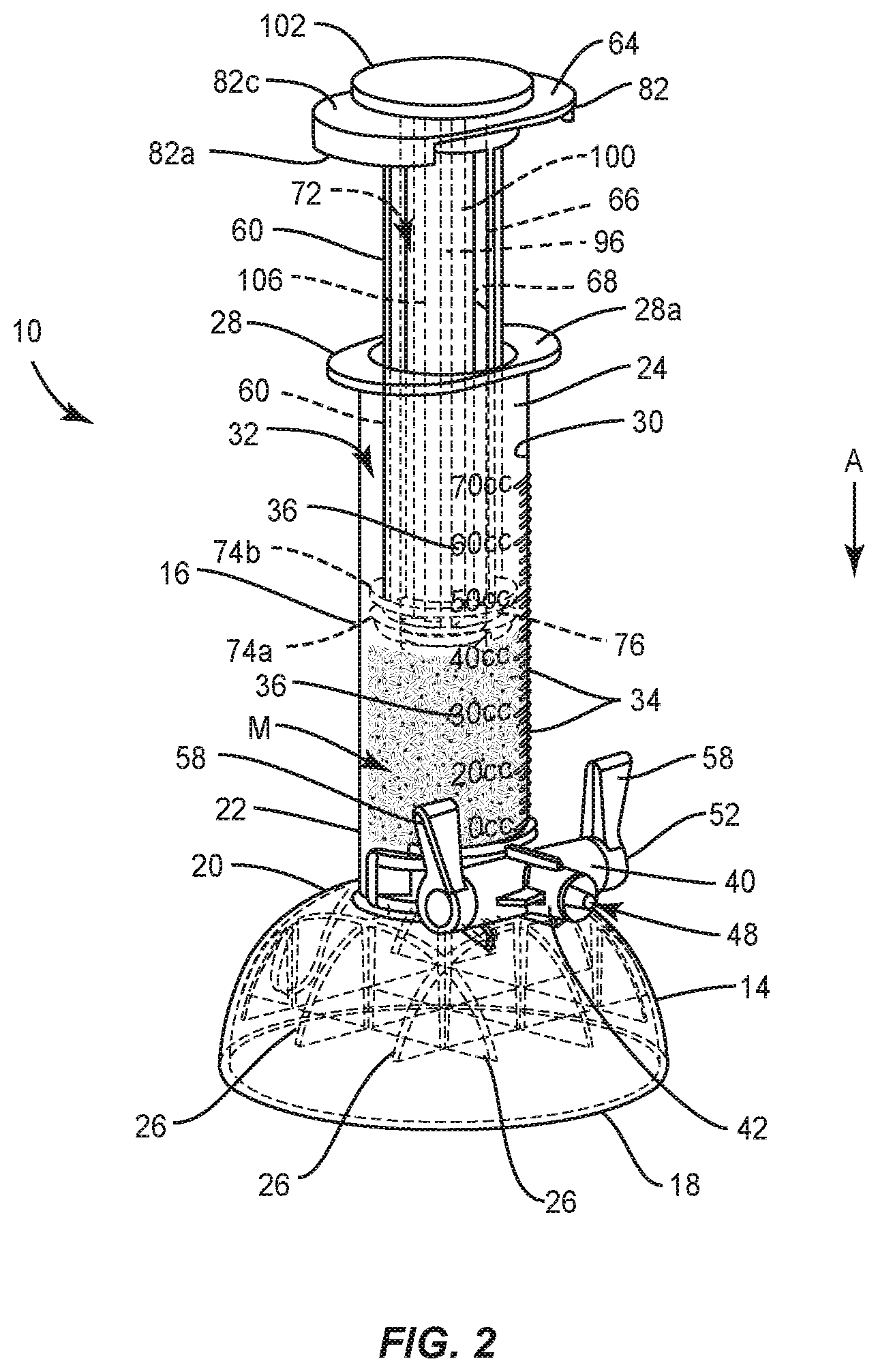 Patent US12508061 Figure 2 – Dispensing system and methods of use